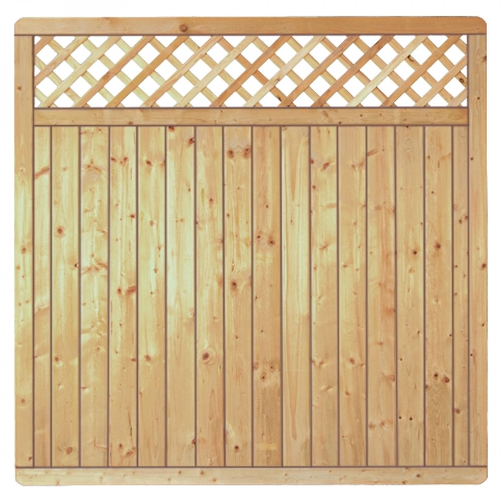 CLASSIC-Serie-Senkrecht Ranki, 180 x 180 cm, kdi-grün, Rahmen 40/70 mm, Profilbretter 16/118 mm