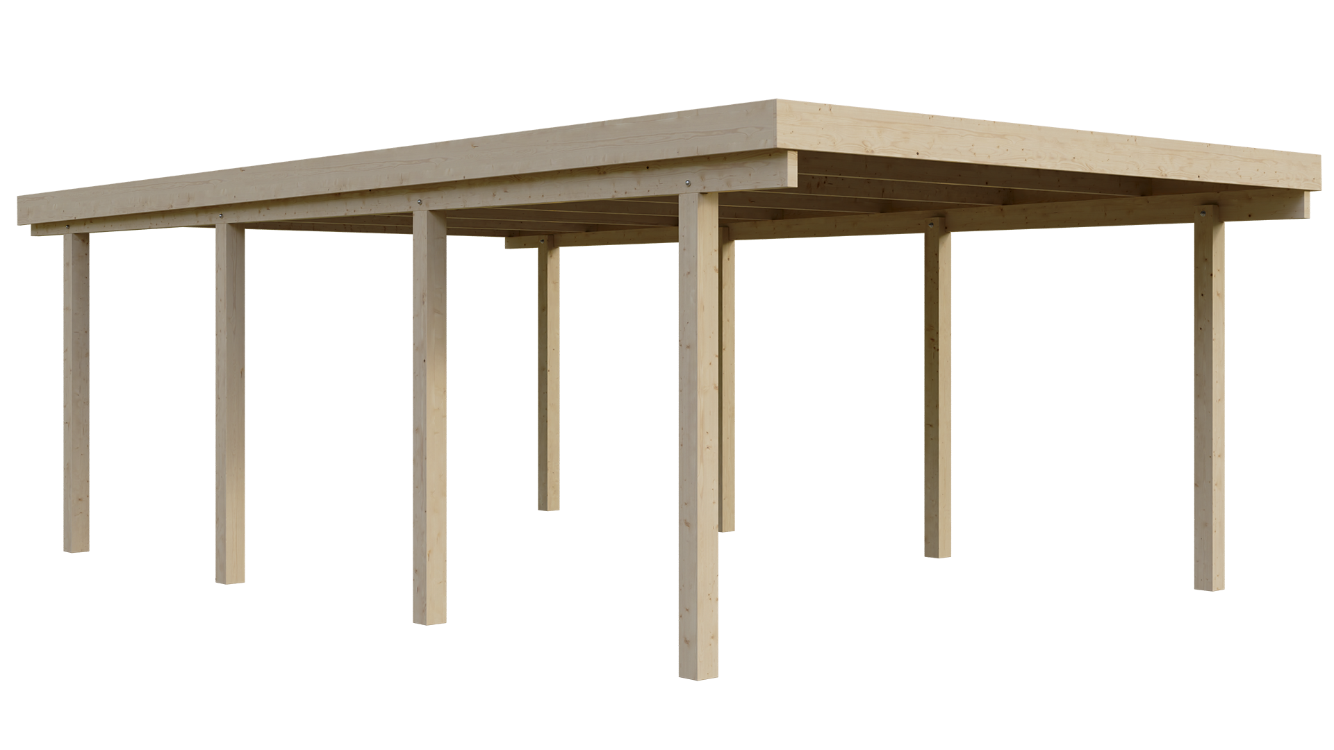 Carport Holz 410x700cm Fichte