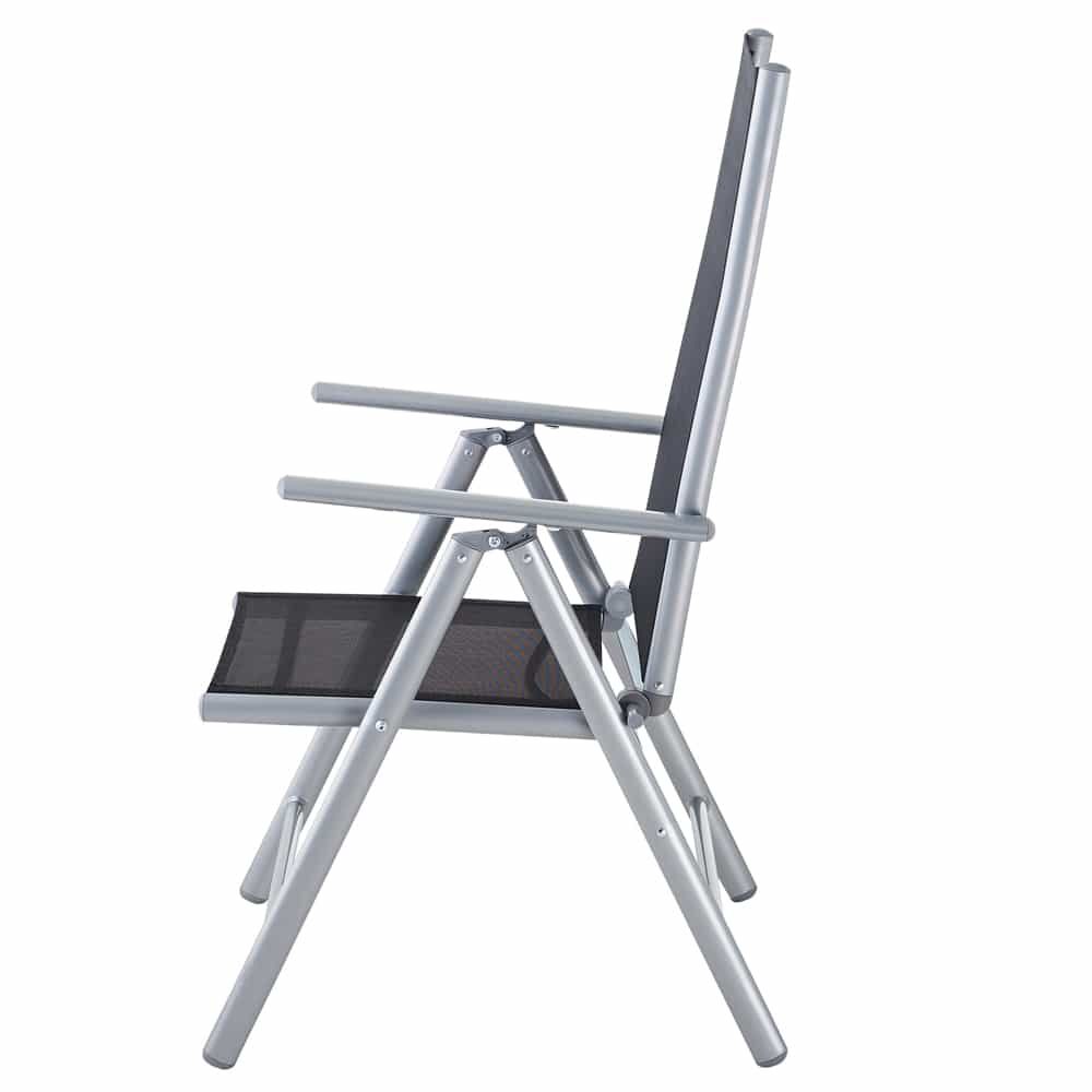 Gartensitzgruppe Bern 9-tlg 8 Personen Silber Alu Milchglas Glas