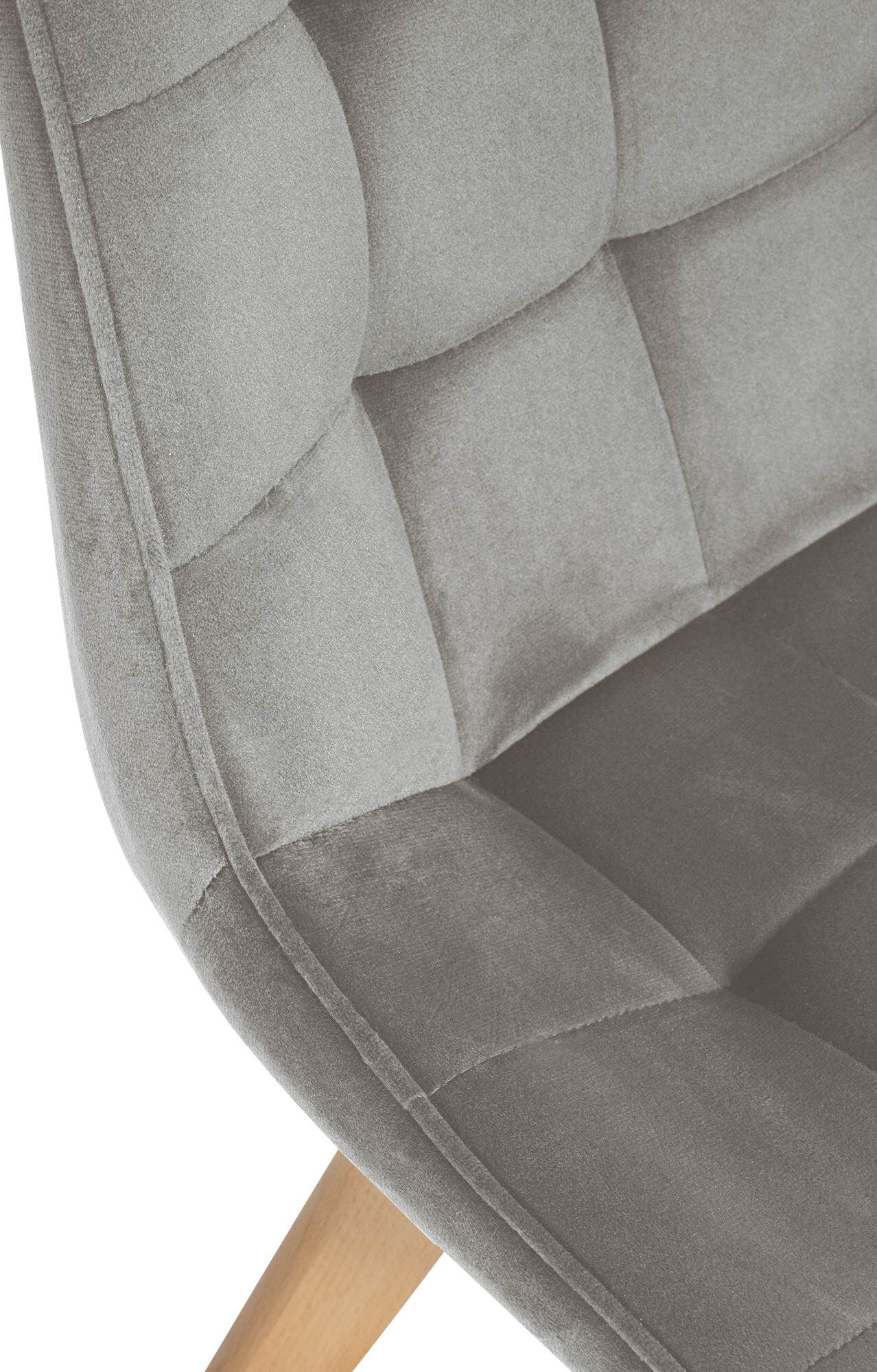 Stuhl Brook Samt, grau