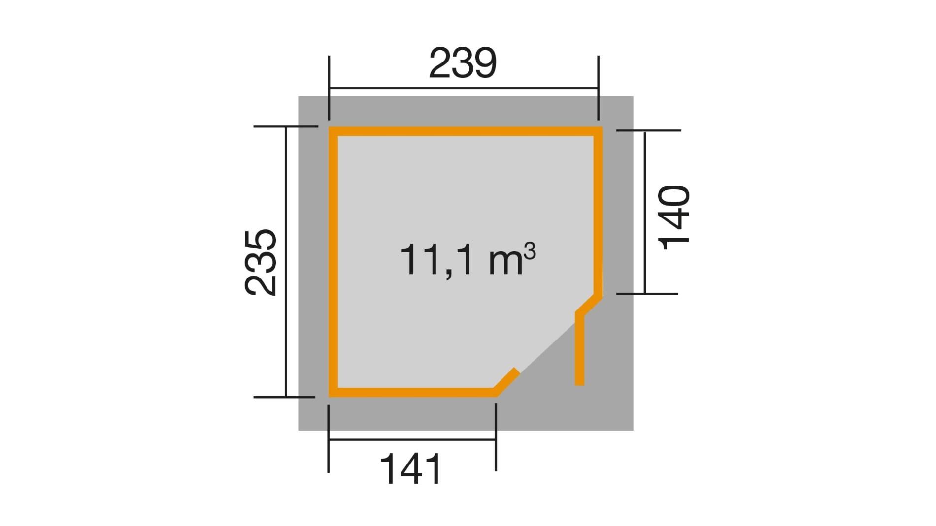 weka Gartenhaus 229 A 2,7x2,7m