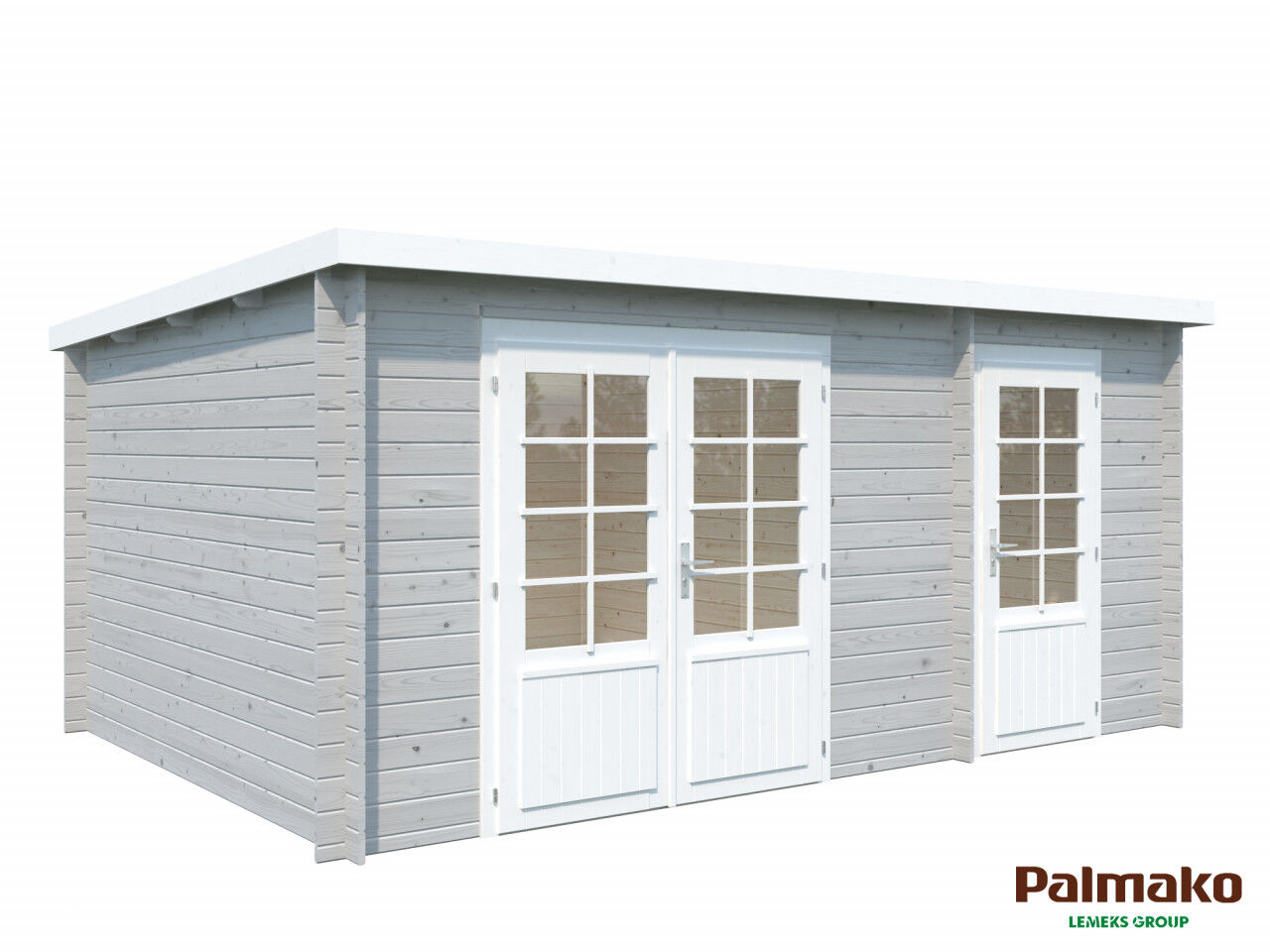 Flachdach Palmako Gartenhaus Ella 13,1 m²