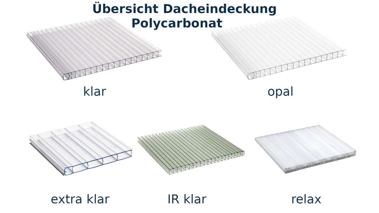Terrassenüberdachung anthrazit 3x2,5 m mit Polycarbonat IR klar