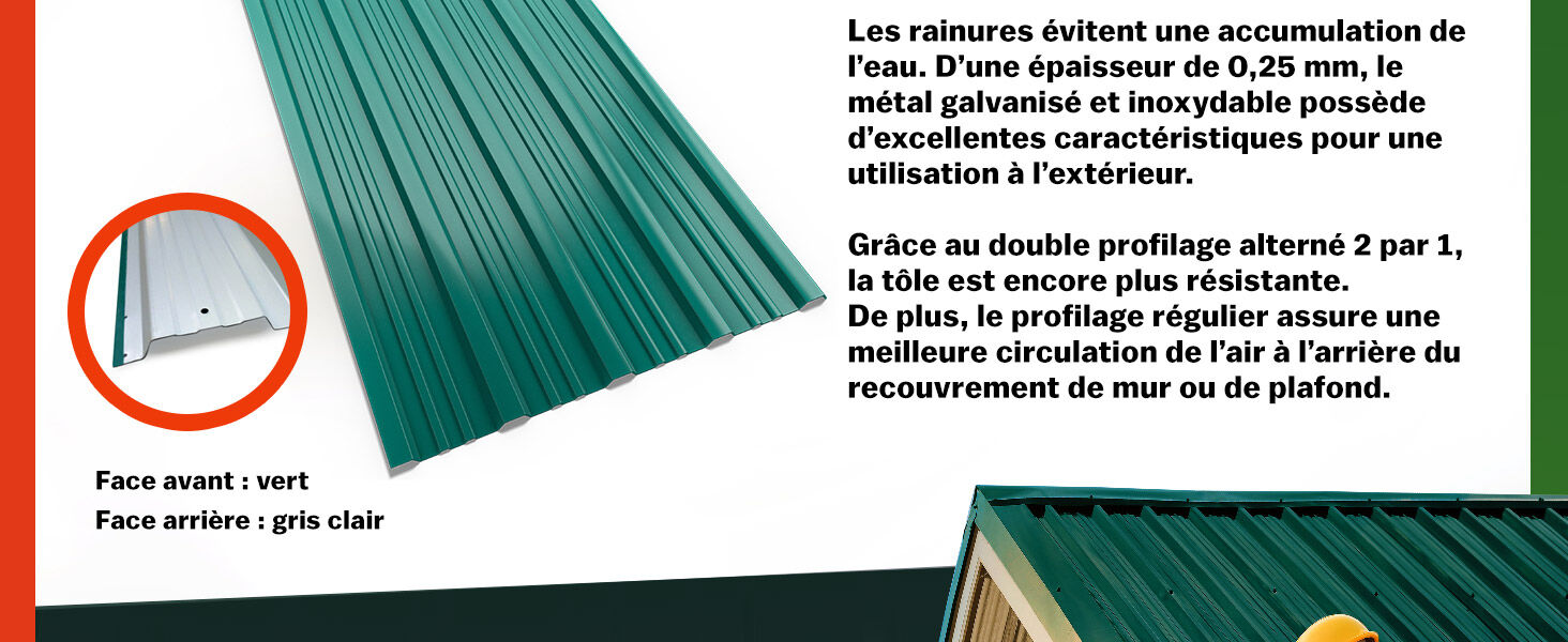 Trapezblech 28er-Set Grün 110x46cm