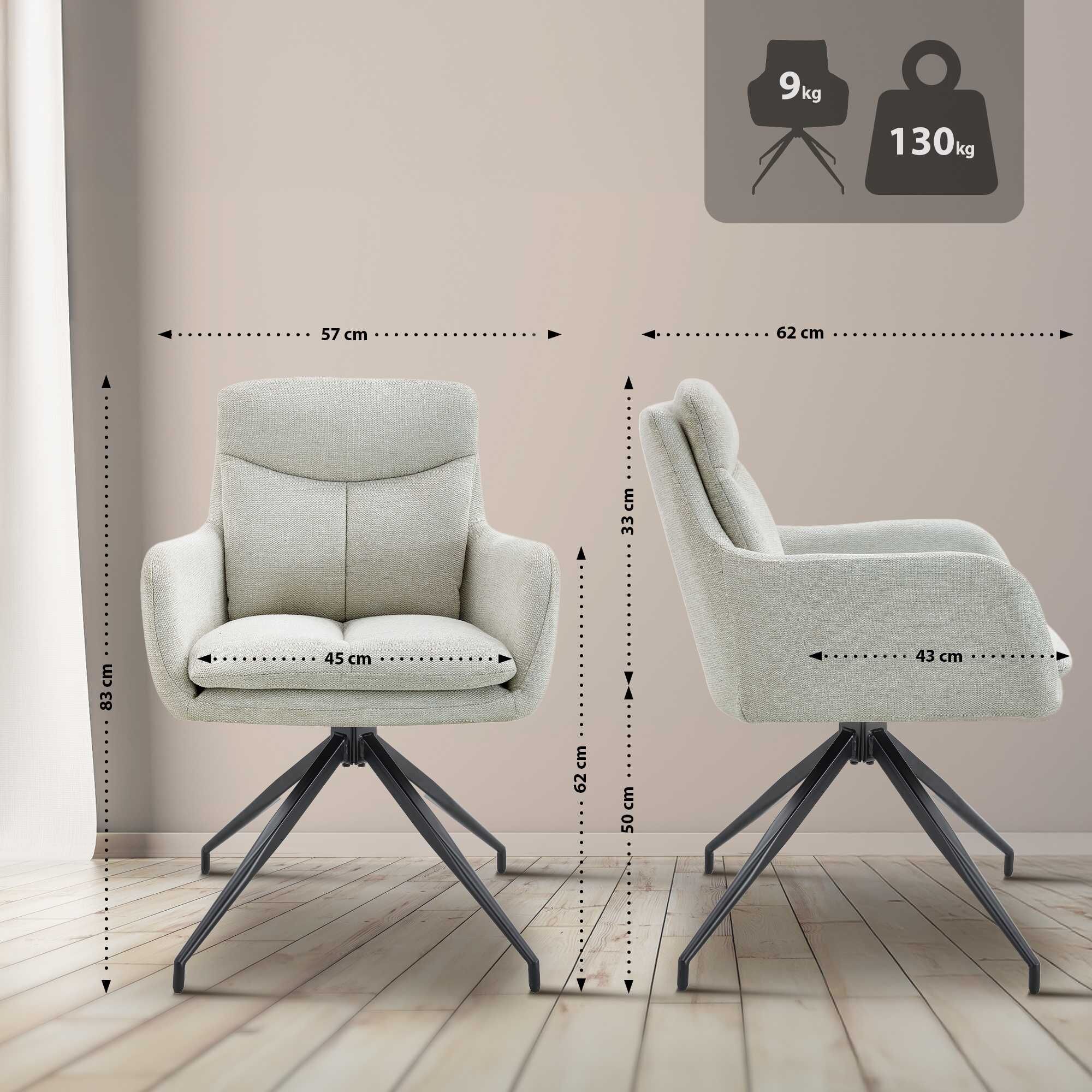 Esszimmerstuhl Somers Stoff, creme