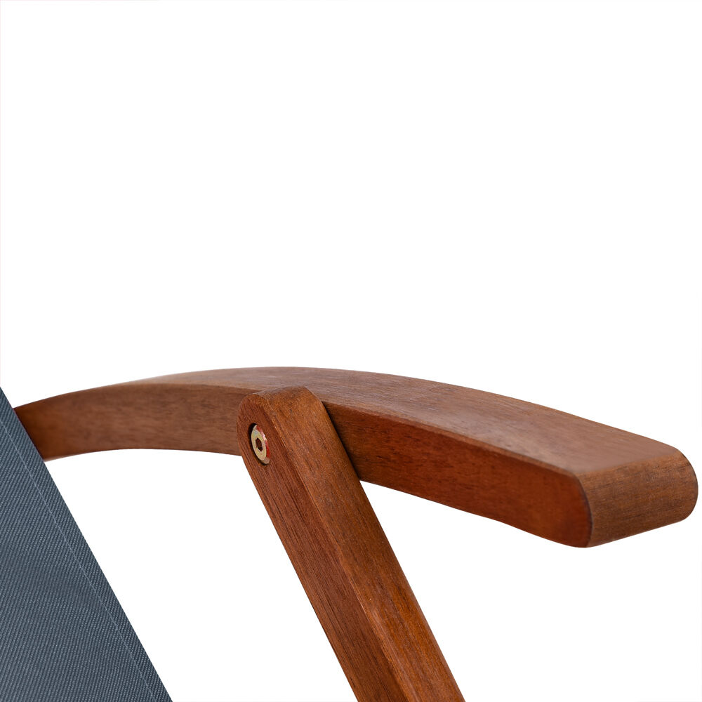 Gartenliege Anthrazit Akazienholz 94x60x94cm