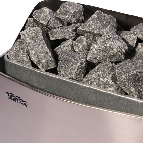 FinTec E- Saunaofen Set Irmina 9 KW, inkl. ext. Steuerung, Edelstahl Outdoor