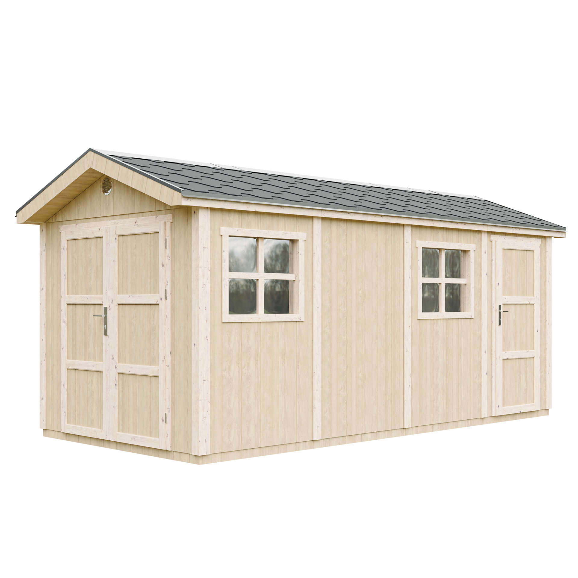 Gartenhaus Polly mit LP® SmartSide® M915C – 236 x 486 cm – 11 m2