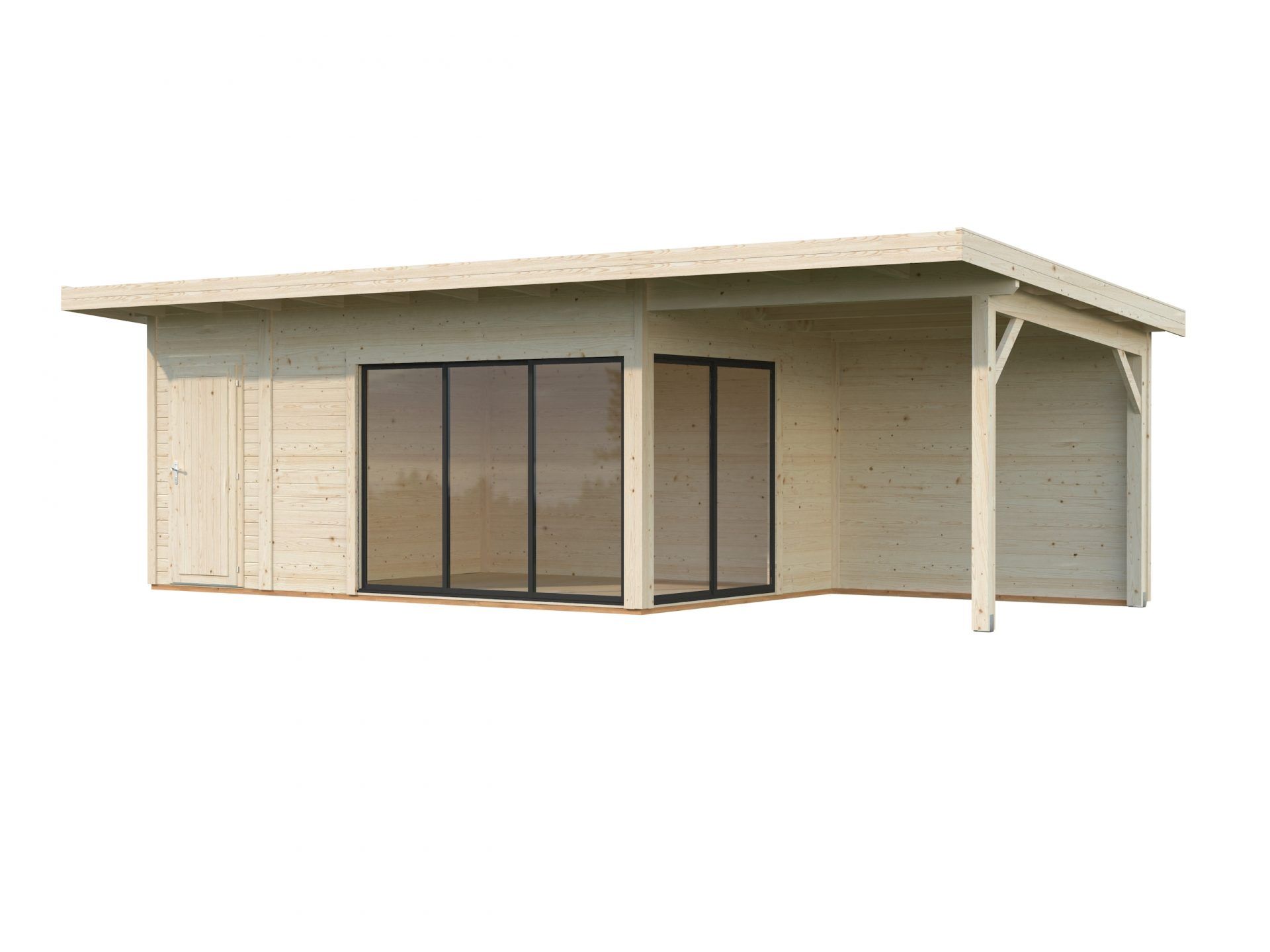 Palmako Pultdach Gartenhaus Andrea 15,2+7,9 m² Slide