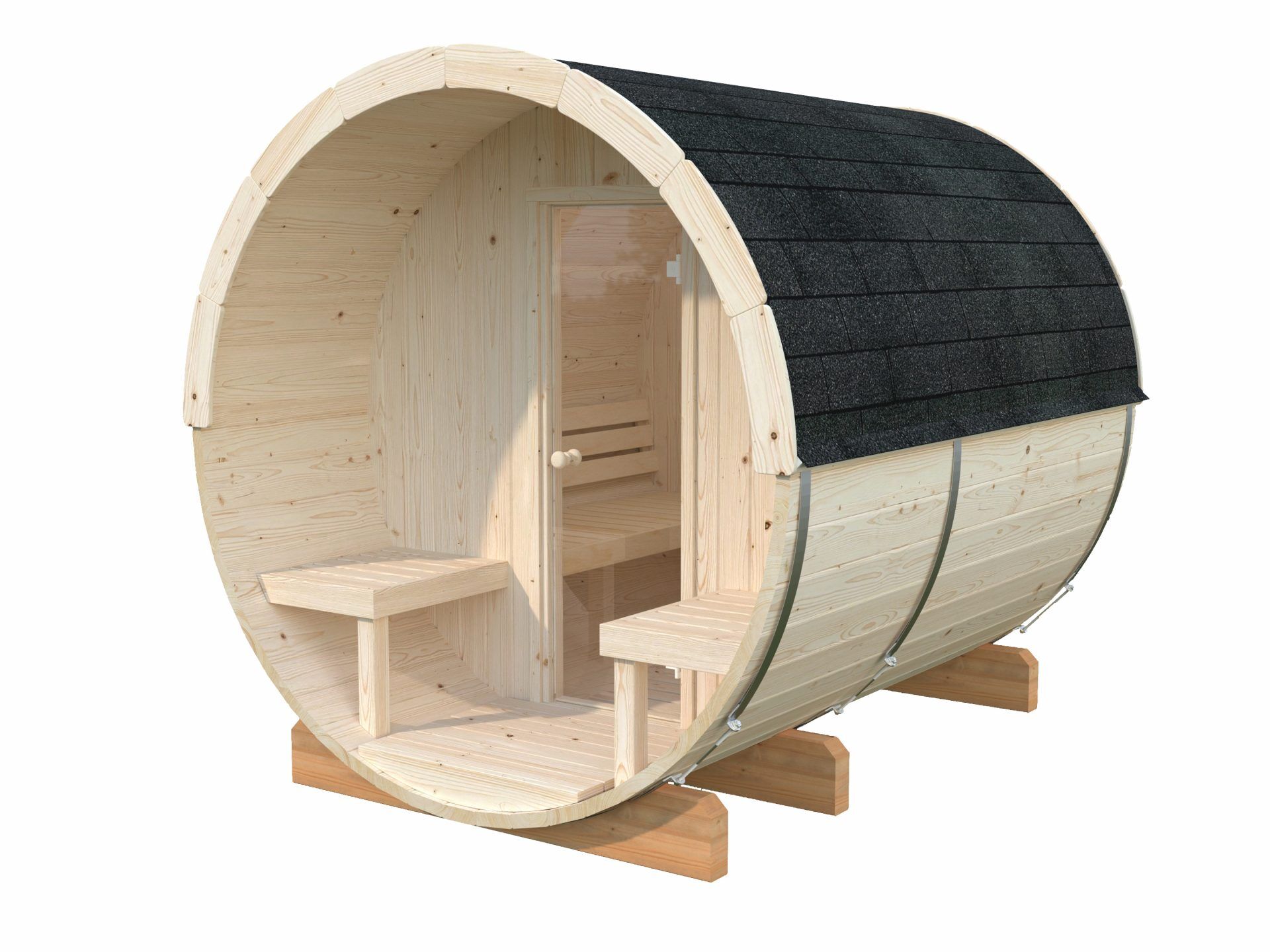 Palmako Fass-Sauna Anita 1,3+0,7 m²