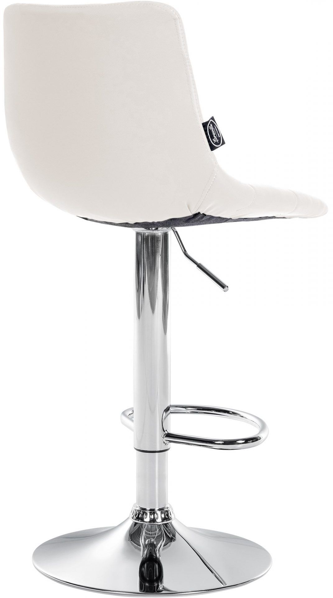 2er Set Barhocker Jerry Kunstleder chrom, weiß