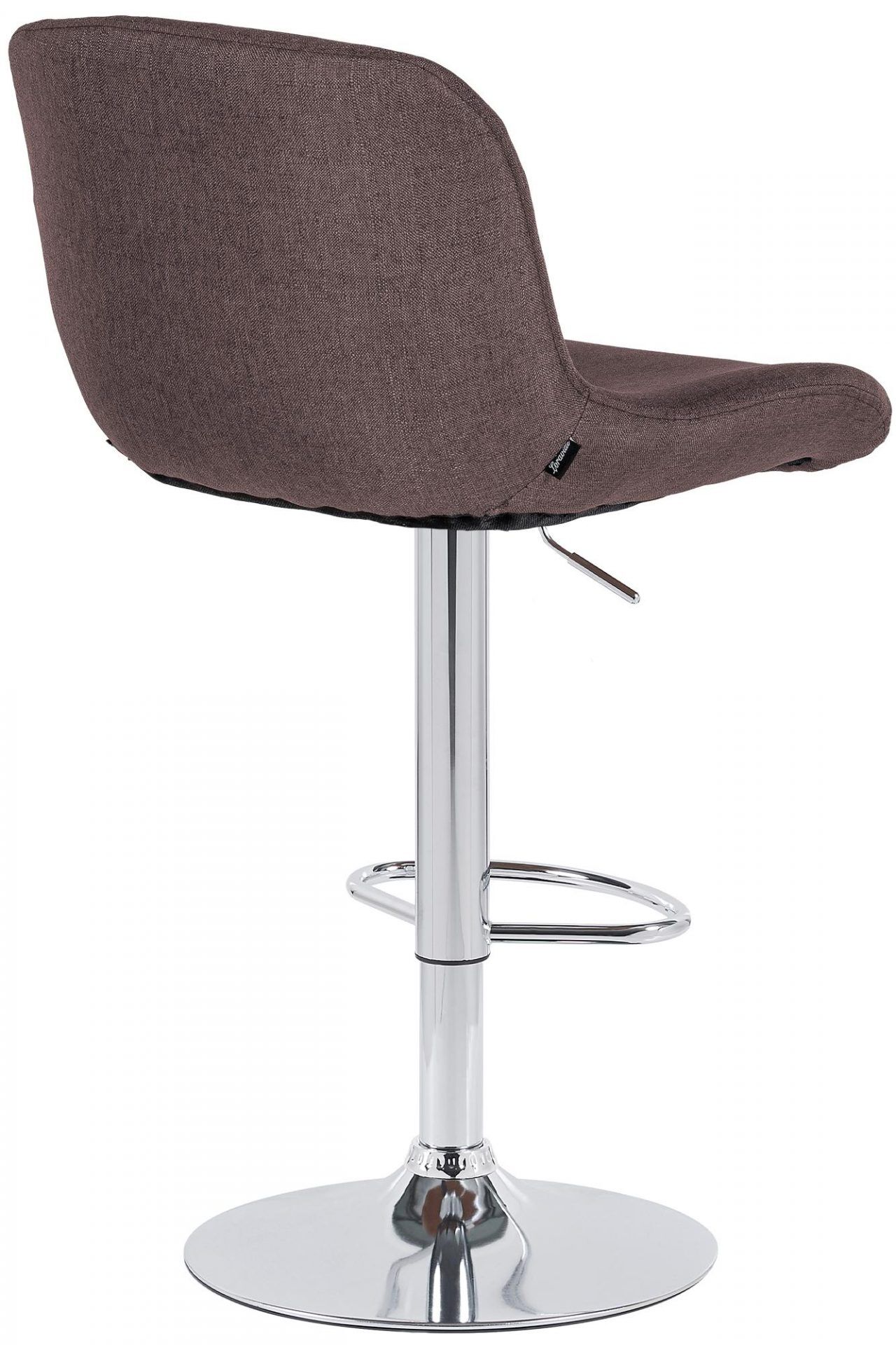 Barhocker Solon Chrom Stoff, dunkelbraun