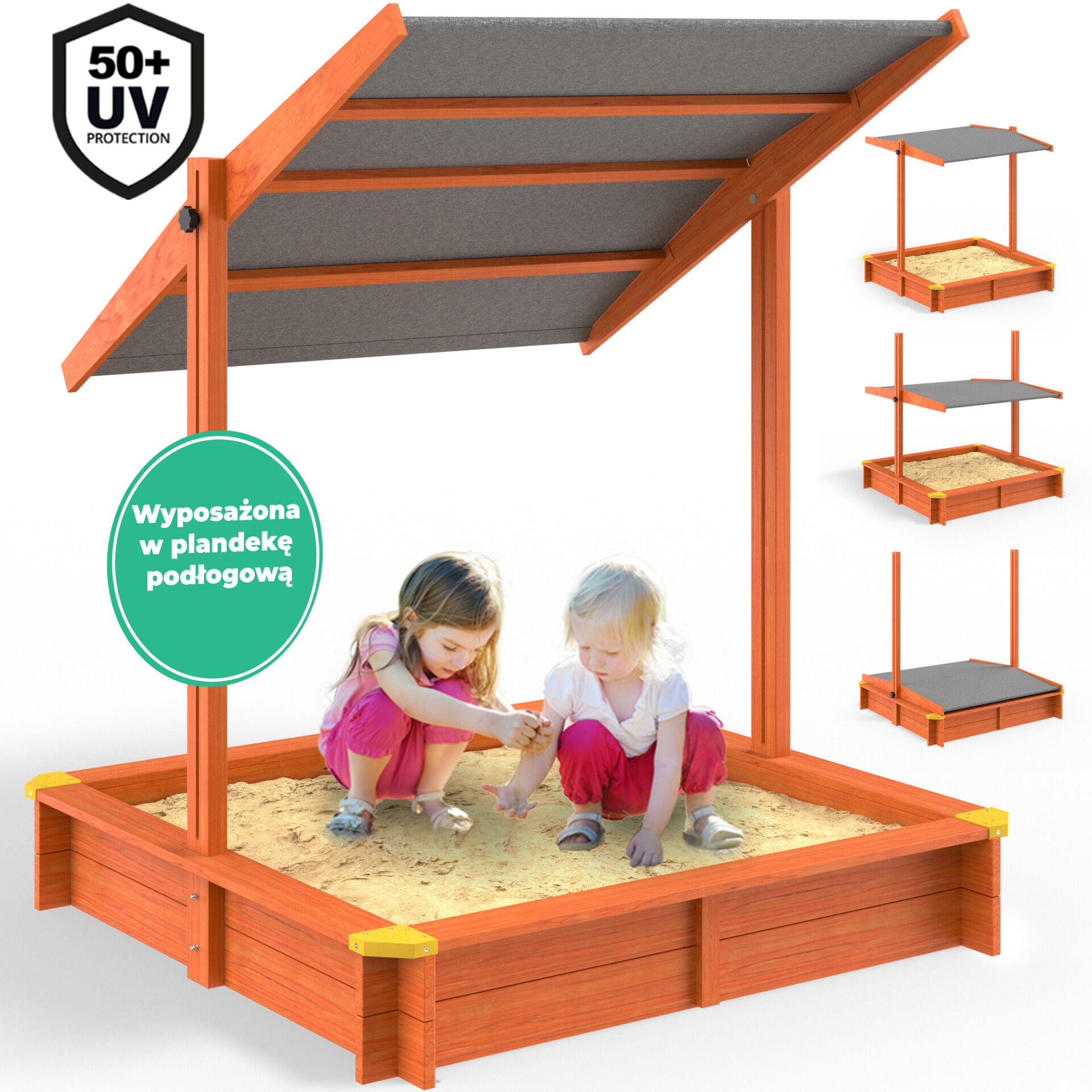 Sandkasten Sami 120x120cm UV-Schutz 50+