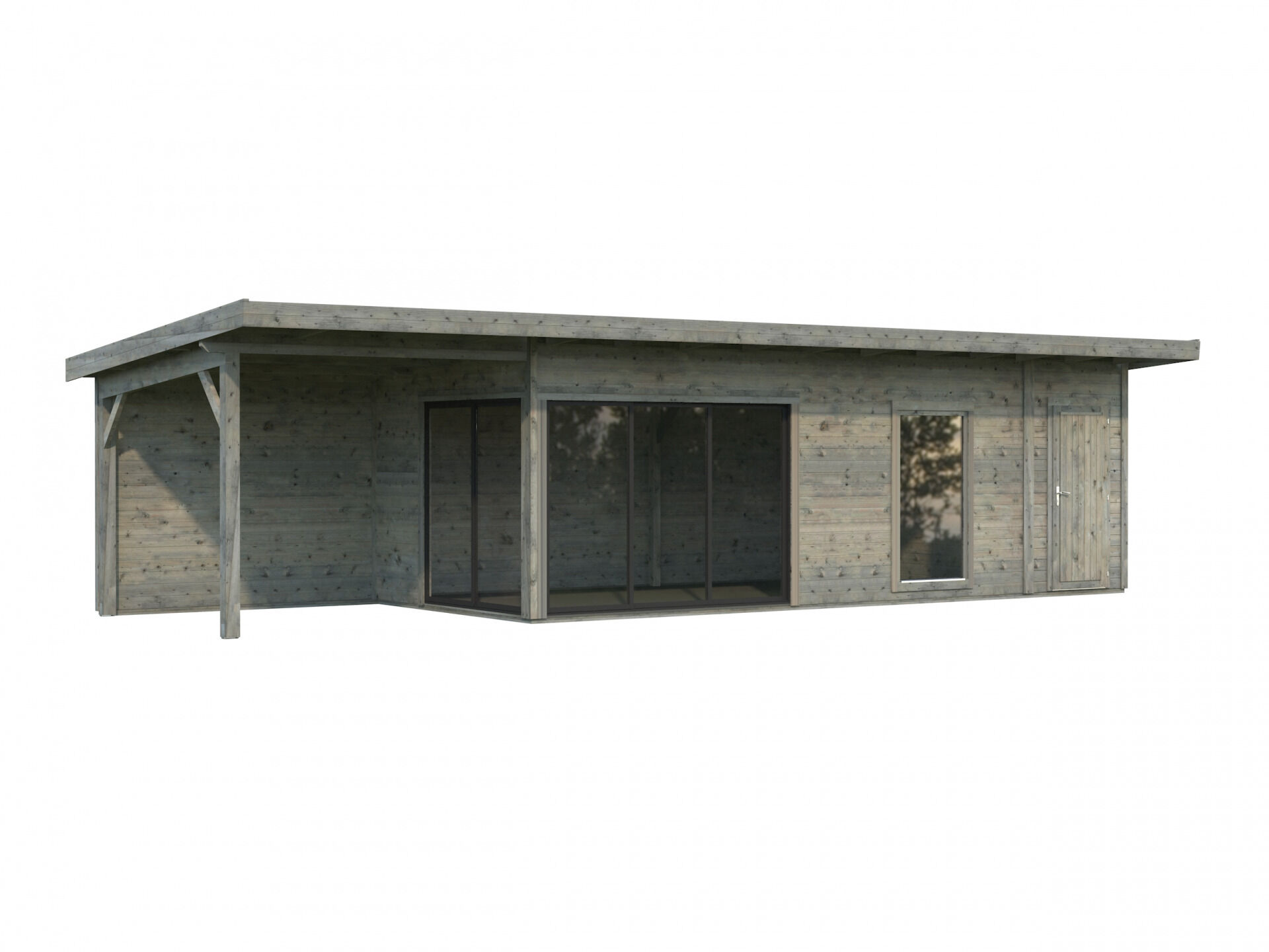 Palmako Pultdach Gartenhaus Andrea 21,1+7,9 m² Slide