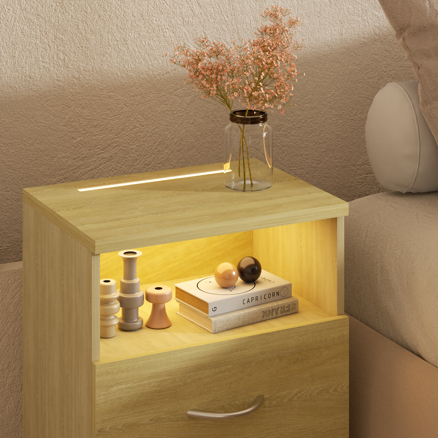 Nachttisch Jamie Eiche 55x40x28cm