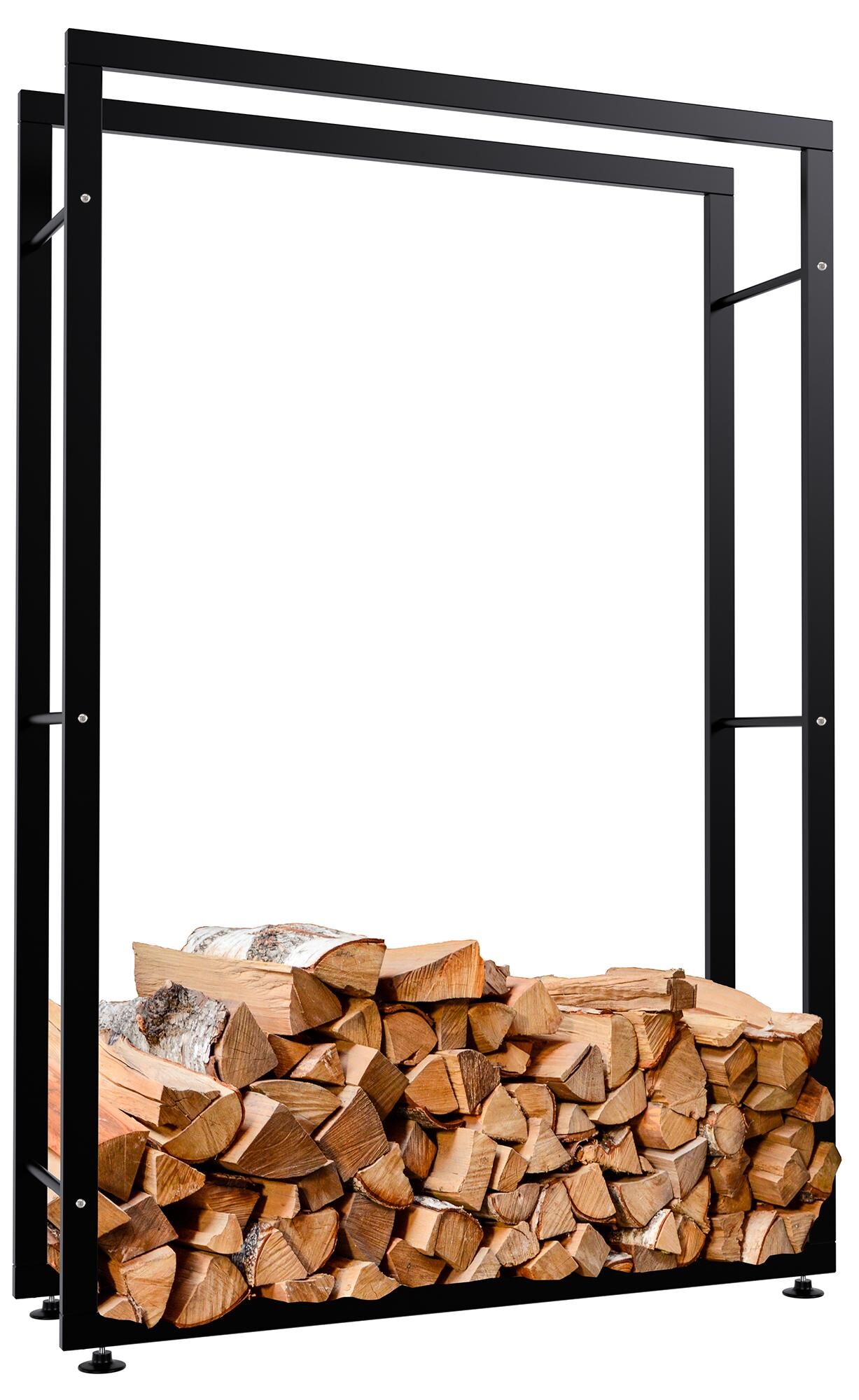 Kaminholzständer Keri V2 25x100x150, schwarz