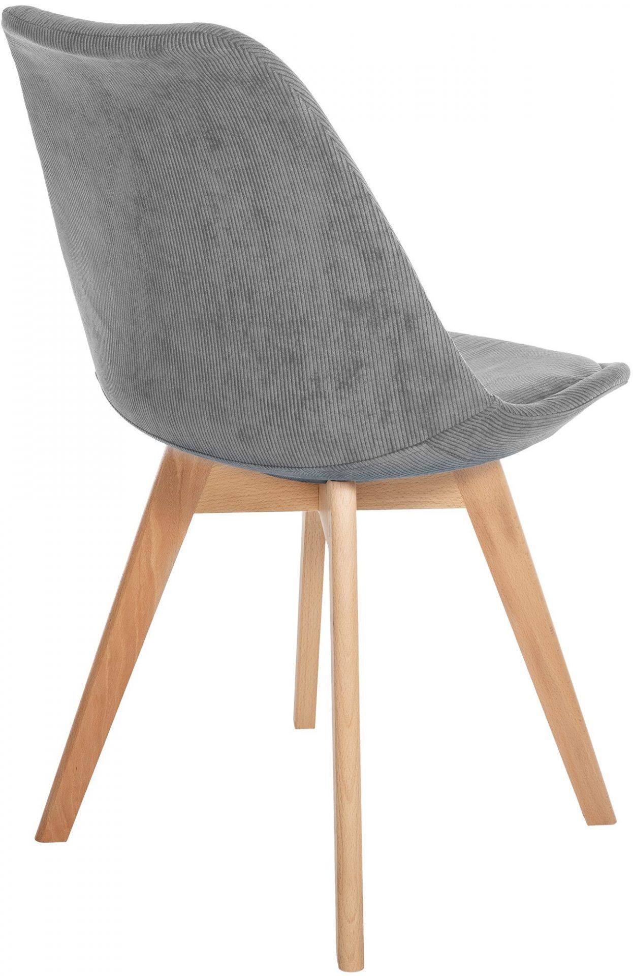4er Set Stuhl Linares Cord, grau