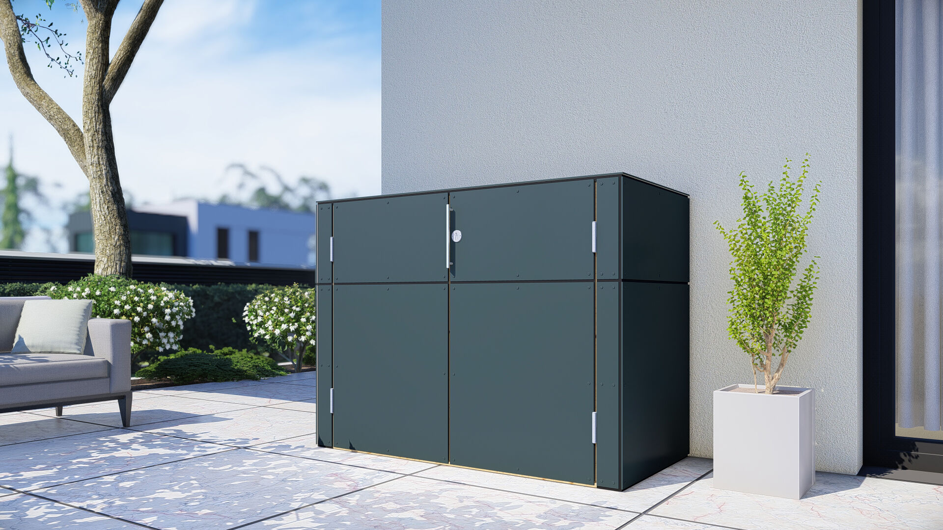 Terrassenschrank HPL Terrace anthrazit