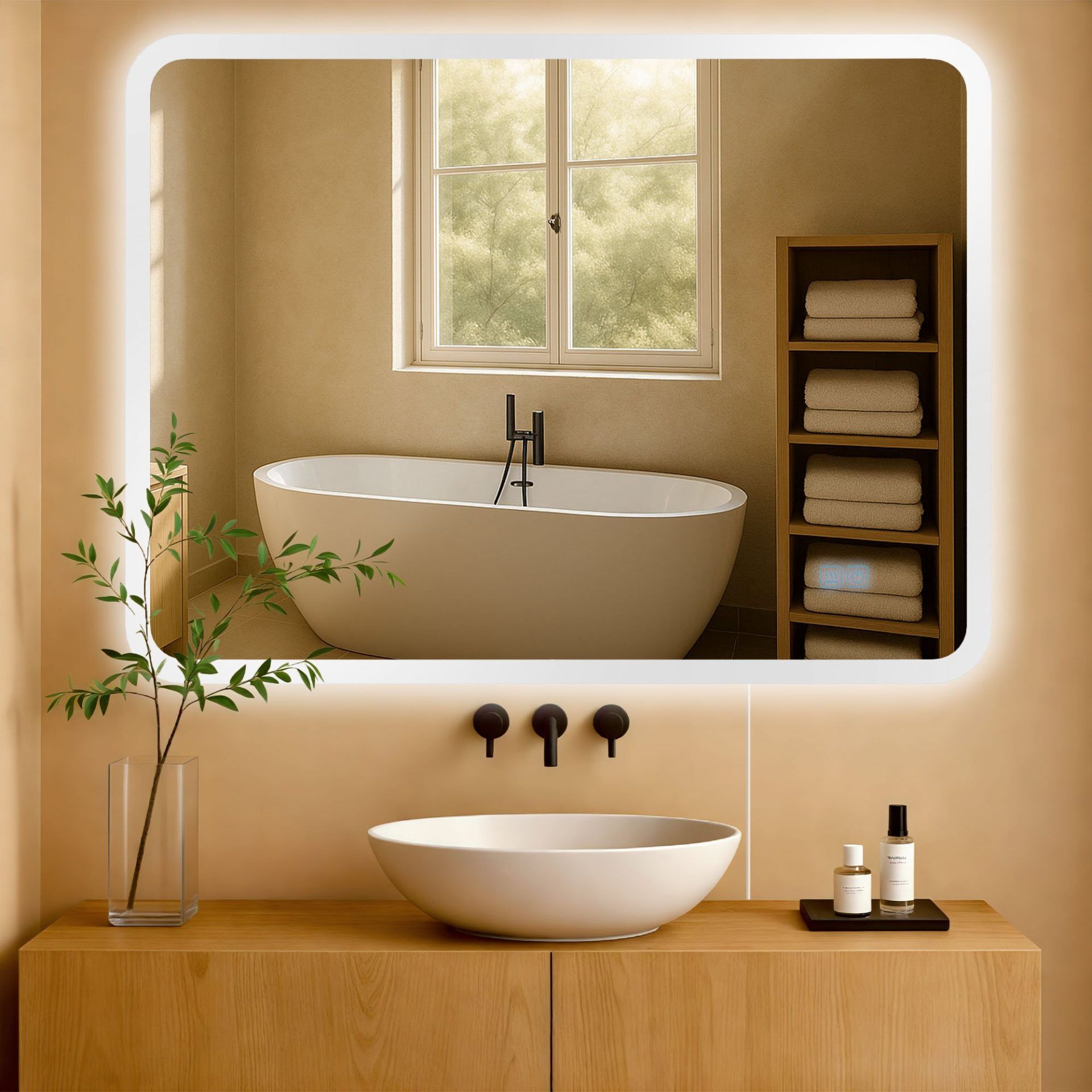 Badspiegel Jericho 70x100 ohne Bluetooth, klarglas