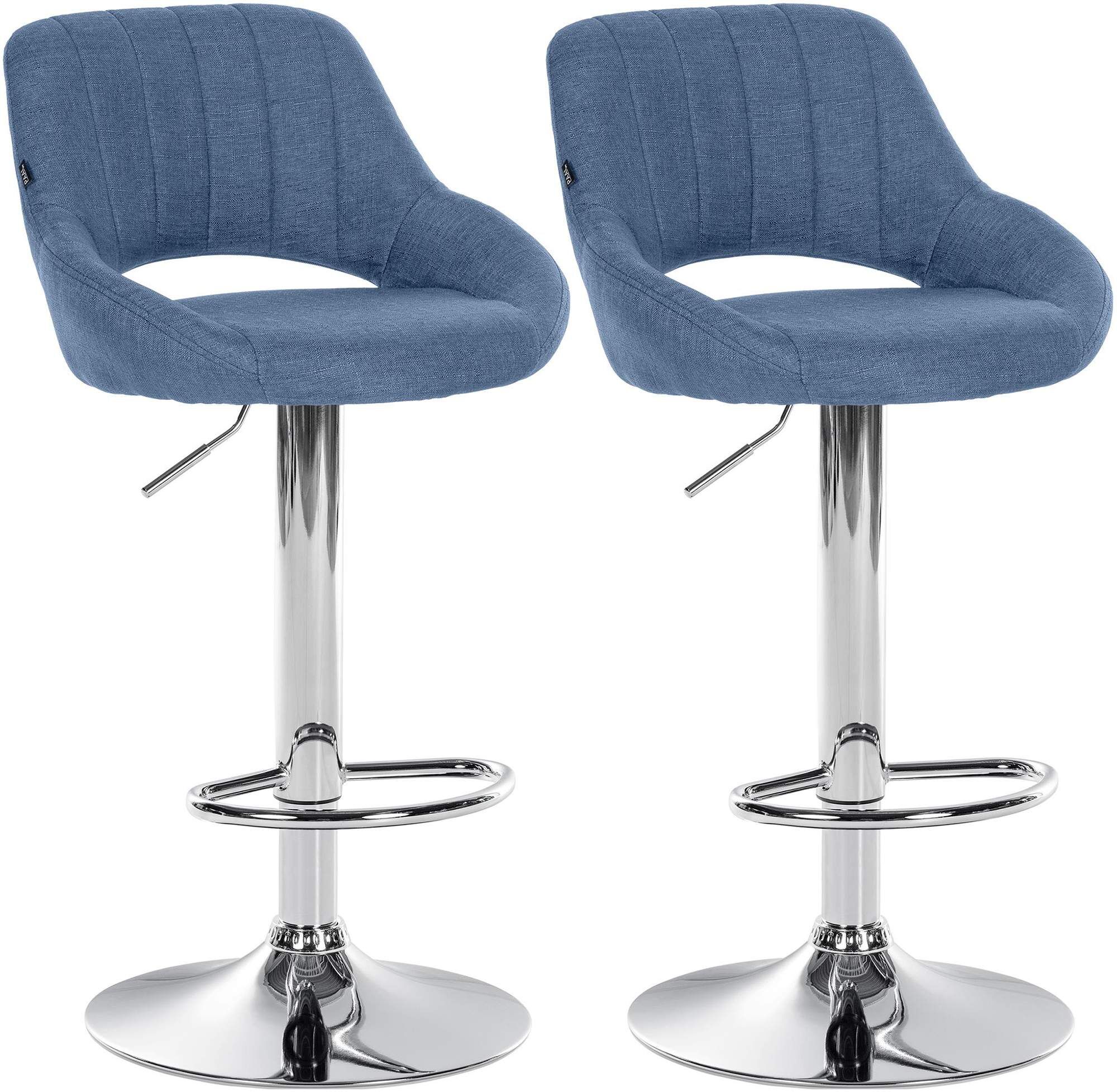 2er Set Barhocker Milet Stoff C, blau