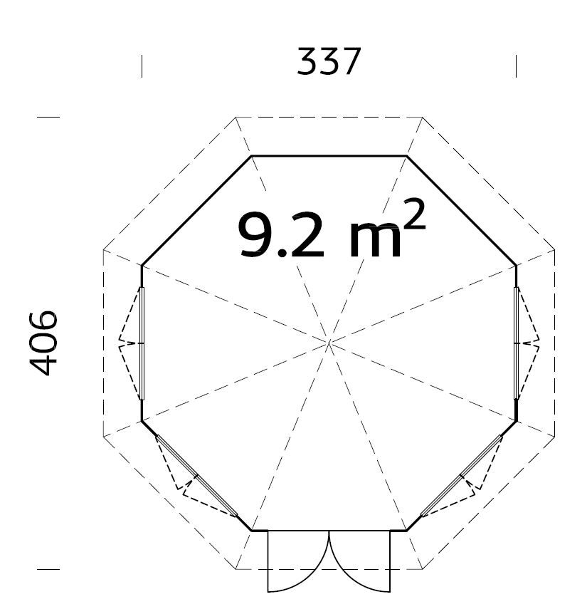 Palmako Pavillon Veronica 4 9,2 m²