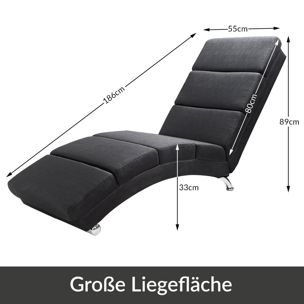 Relaxliege London Anthrazit mit Massage- + Heizfunktion