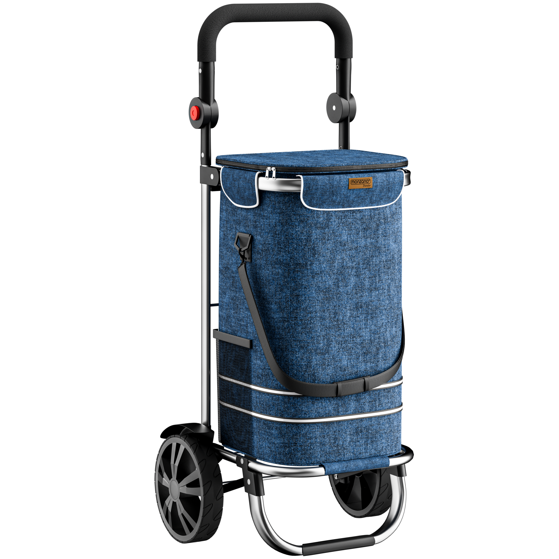 Einkaufstrolley Blau Alu 56L 31x24x54cm