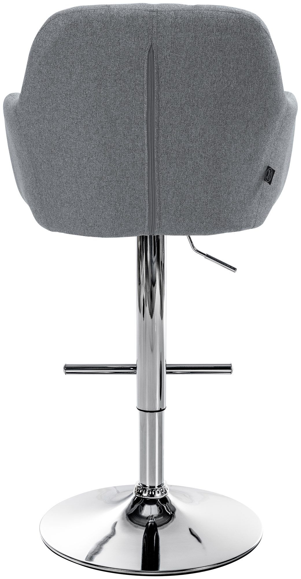 Barhocker Natoma Stoff chrom, grau