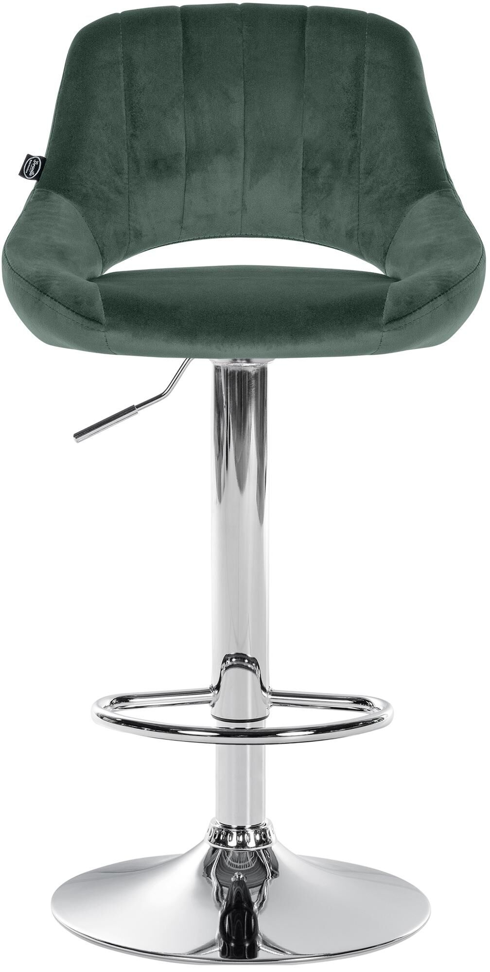 Barhocker Milet Samt chrom, grün