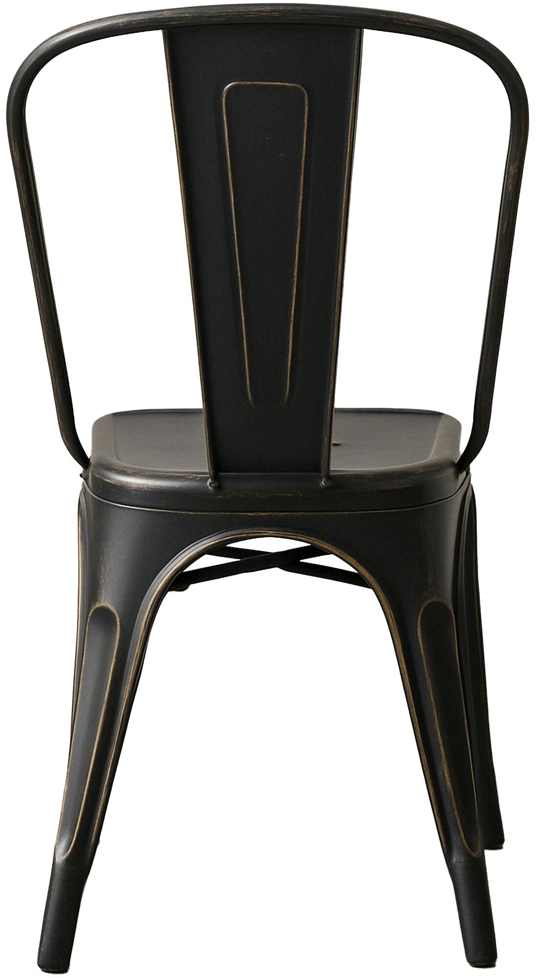 Stuhl Benedikt antik, schwarz-gold