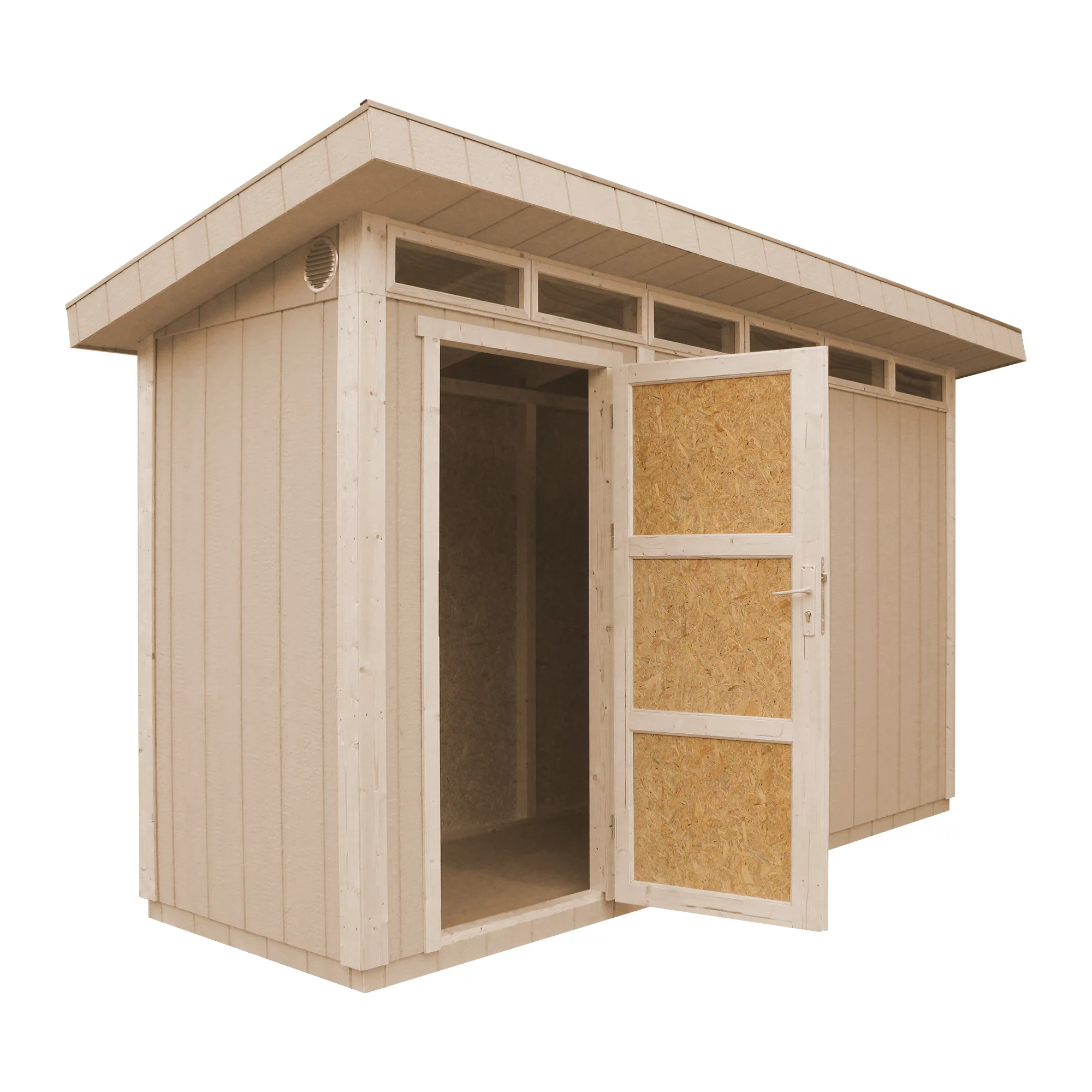 Pultdach Gartenhaus Norge 2 mit LP® SmartSide® M902 – 368 x 118 cm – 4 m2