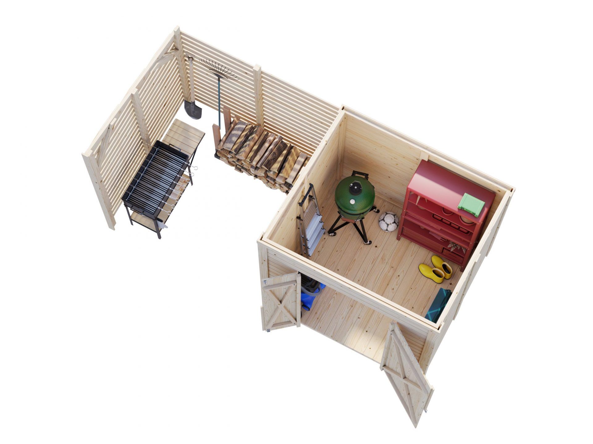 Palmako Gerätehaus Leif 3,0+2,9 m²