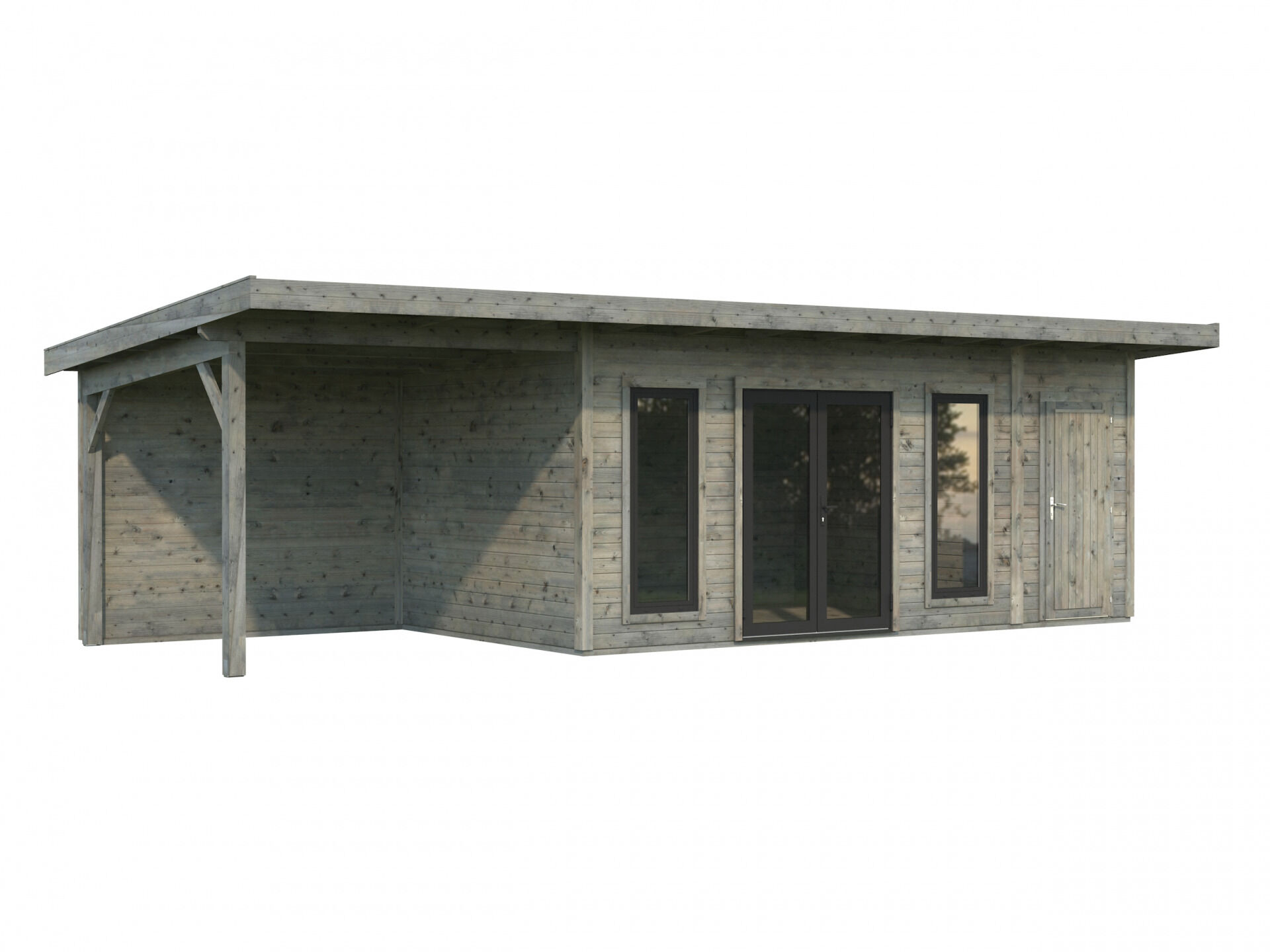 Palmako Pultdach Gartenhaus Aurelia 16,7+7,9 m²
