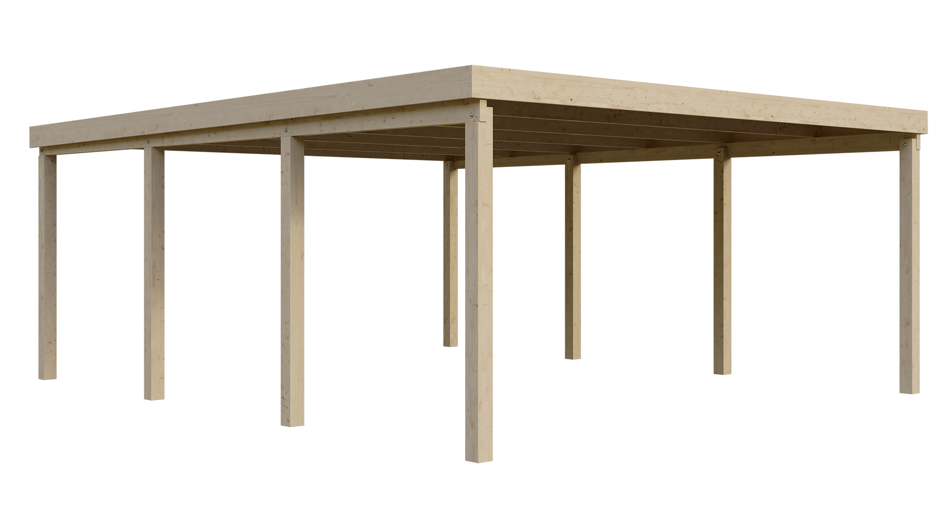 Carport Holz 510x600cm Fichte