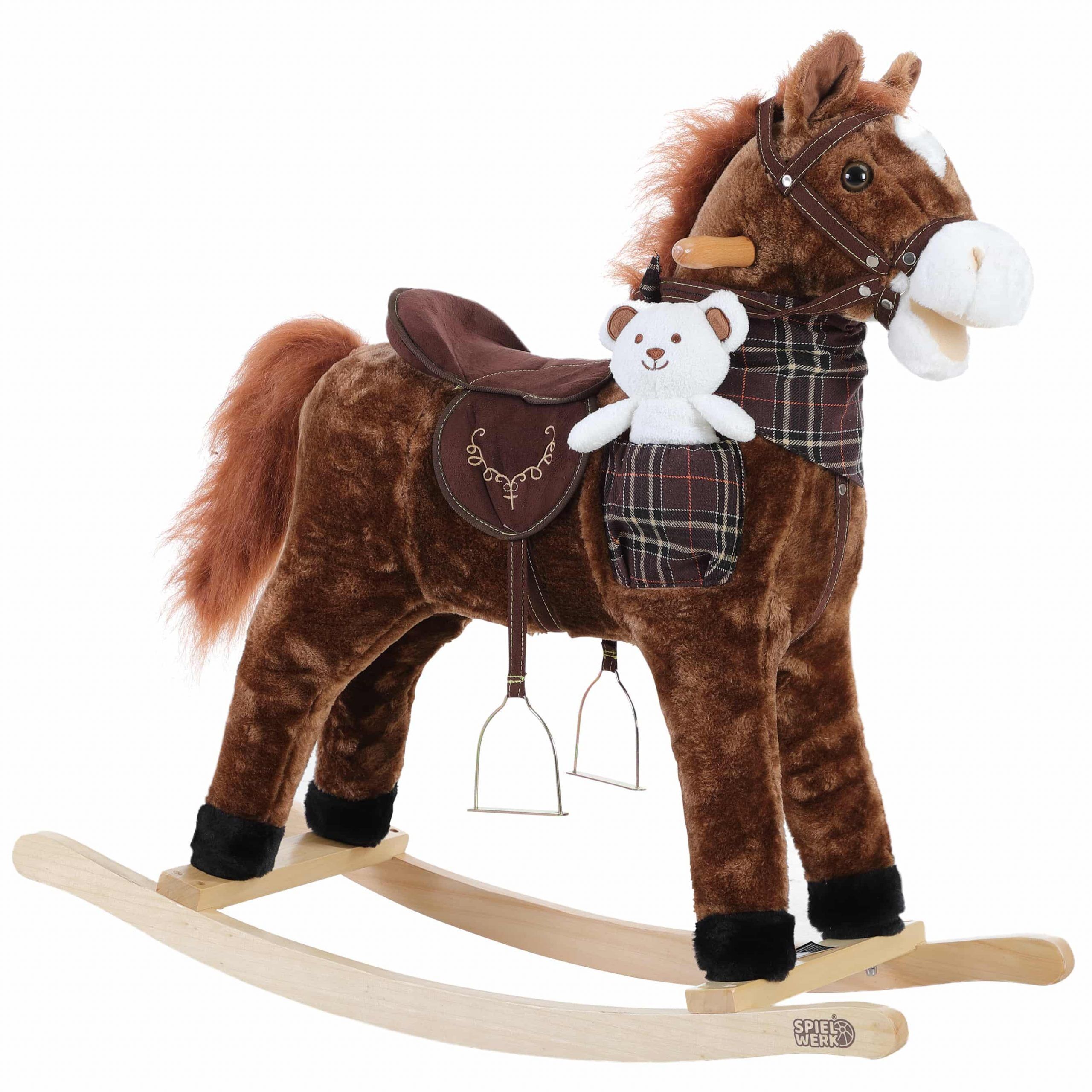 Schaukeltier Pferd Braun mit Geräuschfunktion