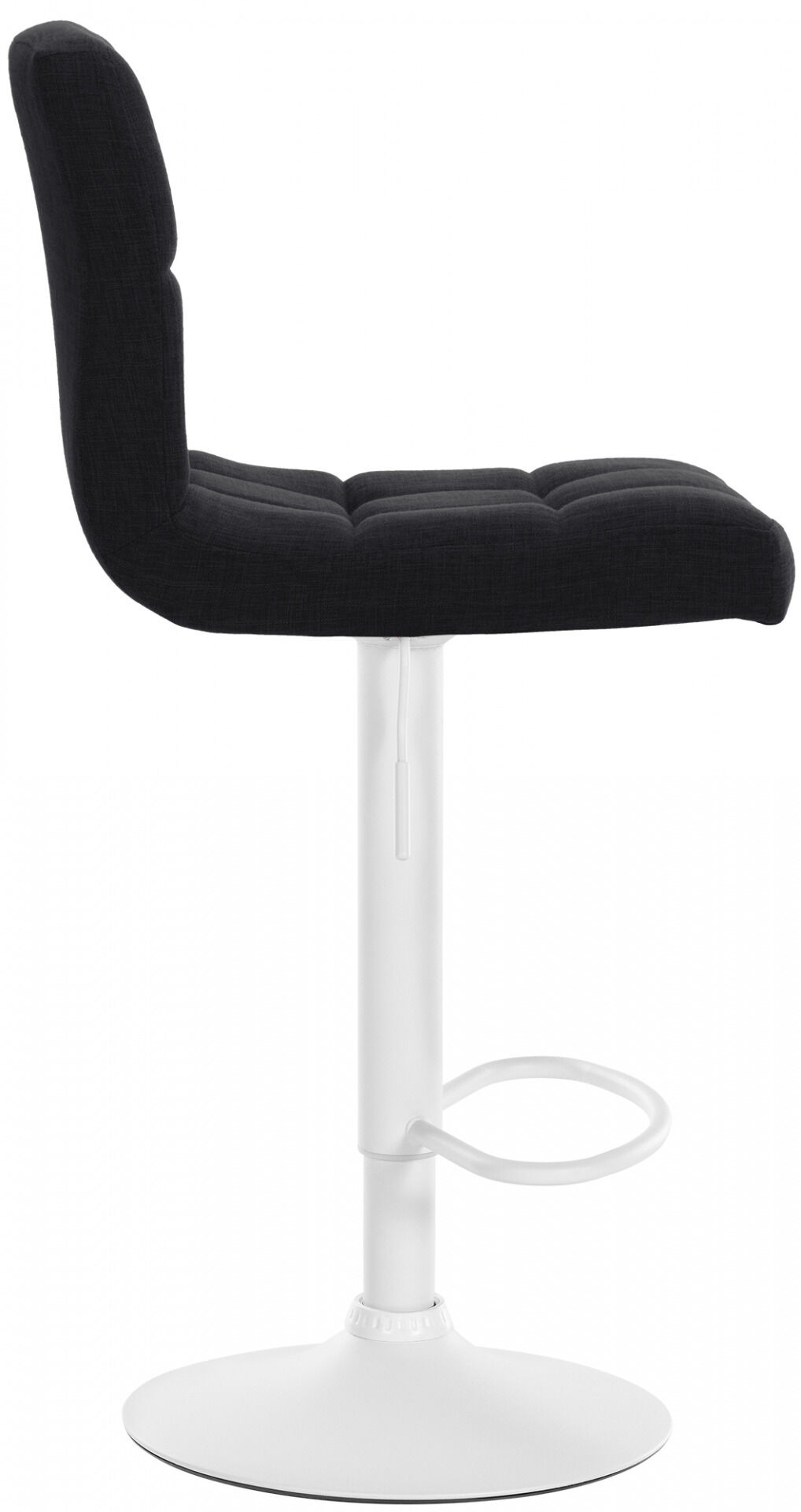 2er Set Barhocker Calma Stoff weiß, schwarz