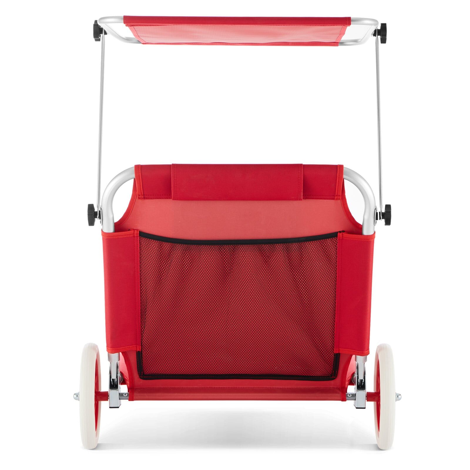 Gartenliege Kreta Rot Alu mit Rollen