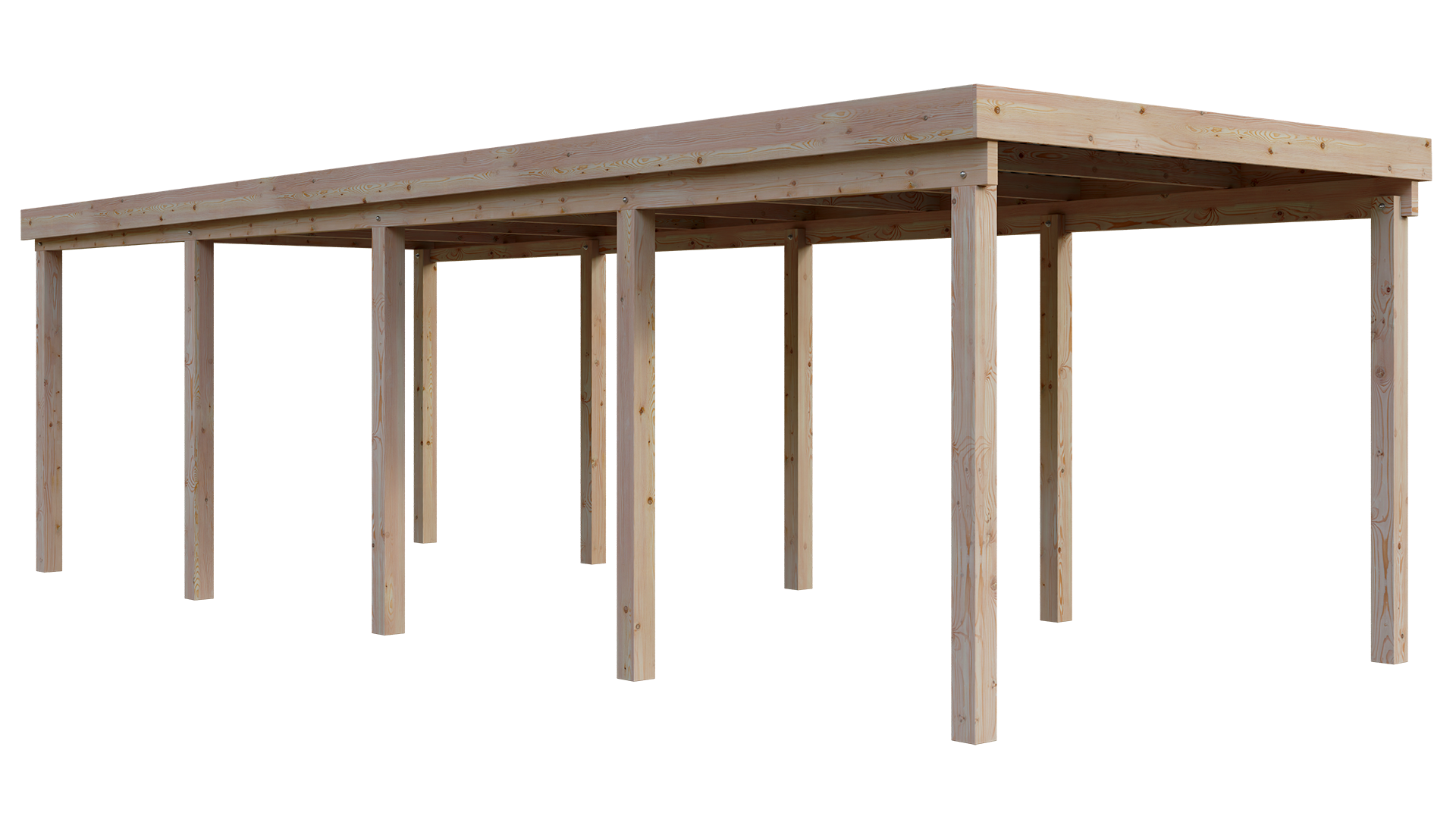 Carport Holz 310x800cm Lärche