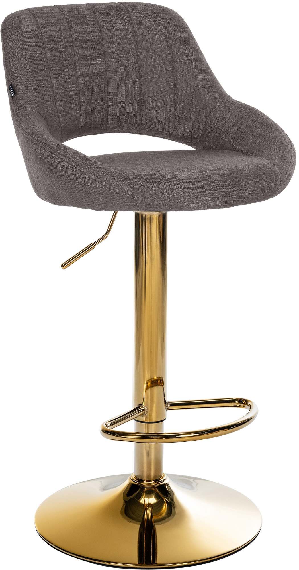 Barhocker Milet Stoff gold, dunkelgrau