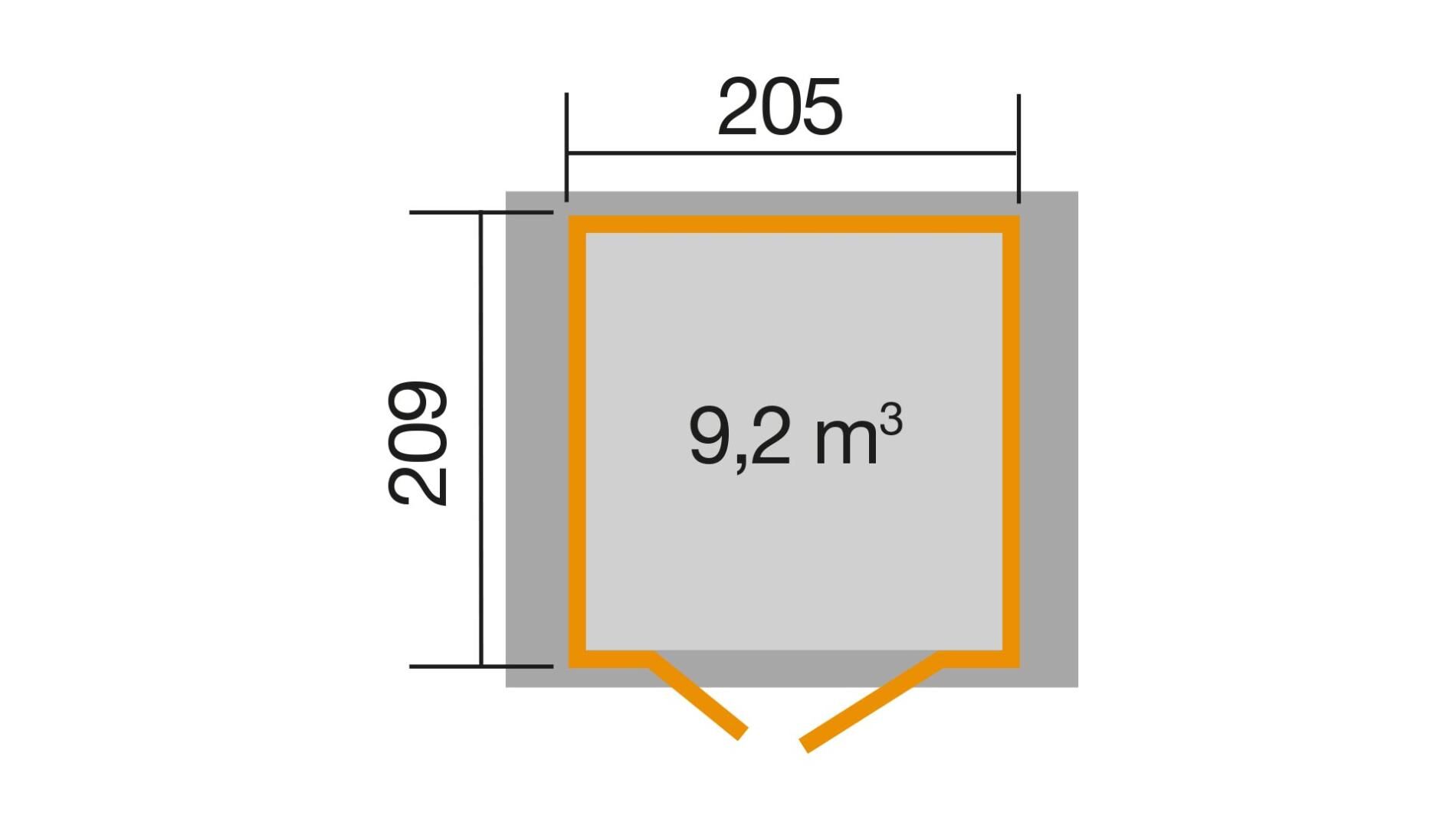 weka Gartenhaus 224 A 2,6x2,3m