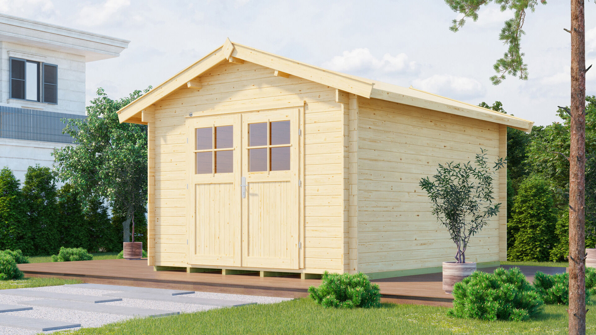 weka Gartenhaus Premium28 DT 3,8x4,1m