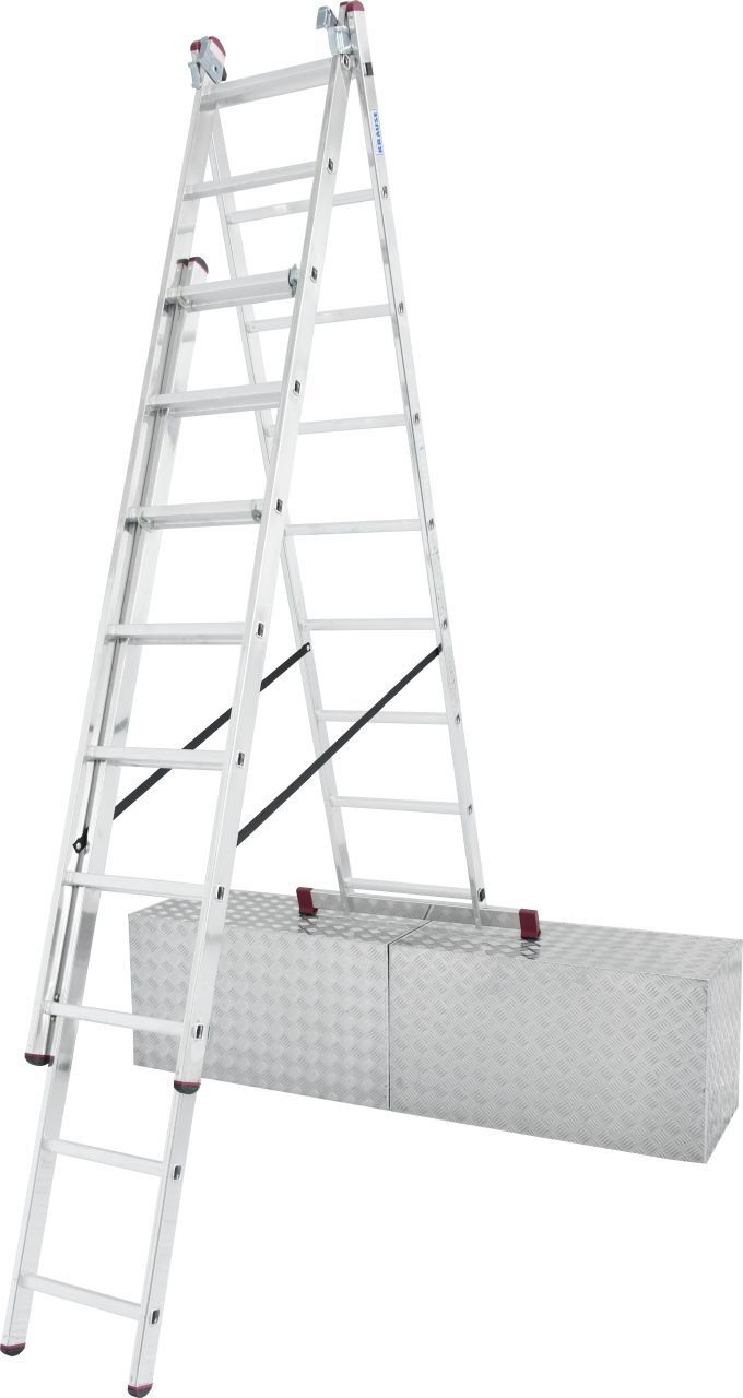 CORDA Vielzweckleiter mit Treppenfunktion 3x9 Sprossen
