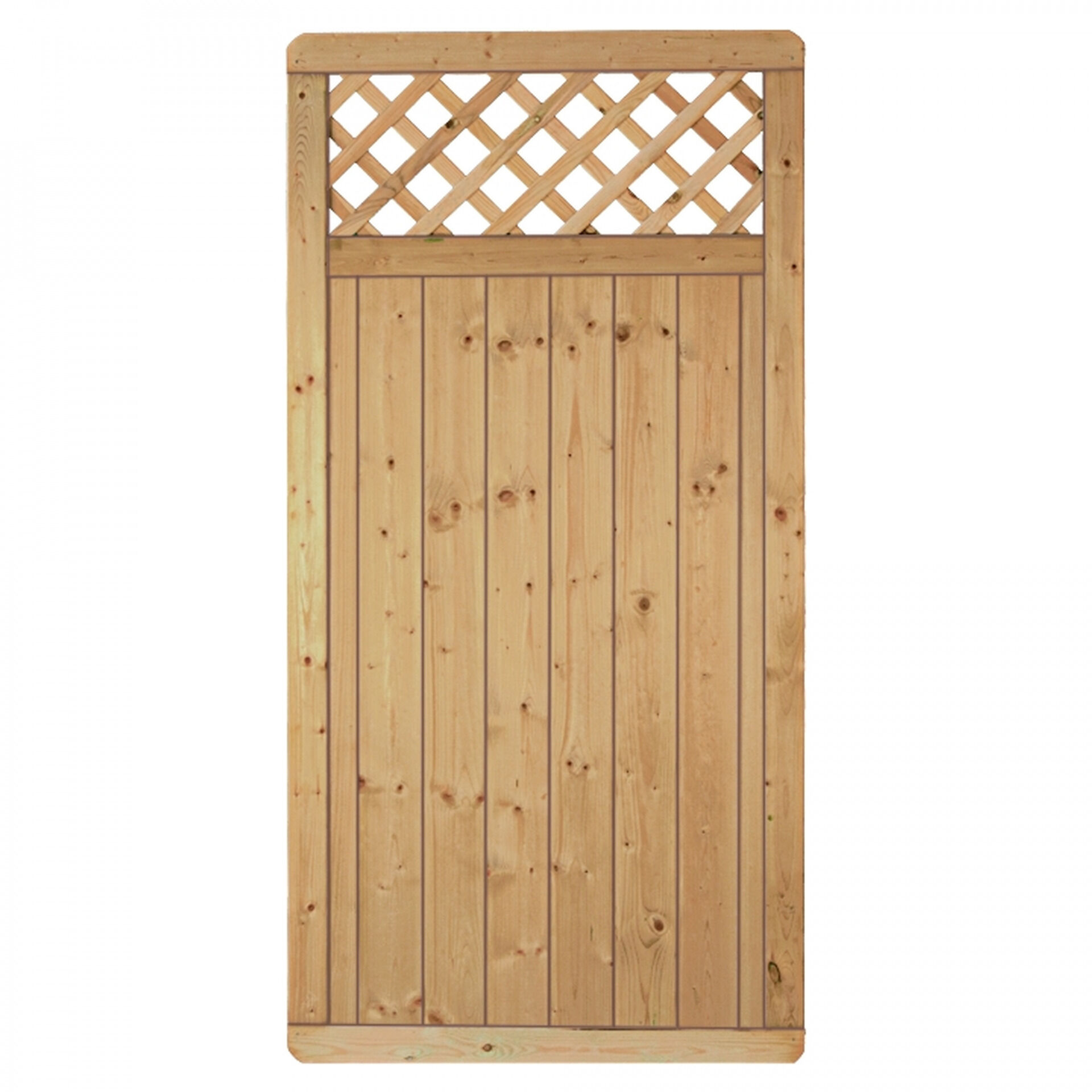 CLASSIC-Serie-Senkrecht Ranki, 90 x 180 cm, kdi-grün, Rahmen 40/70 mm, Profilbretter 16/118 mm