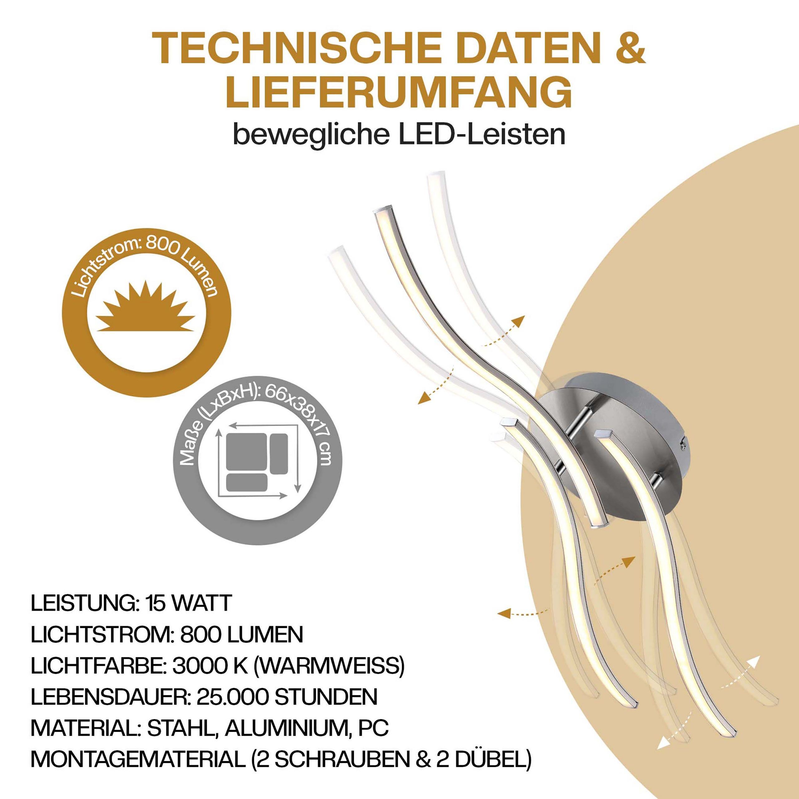 LED Deckenleuchte Tripple bolge 3-flammig