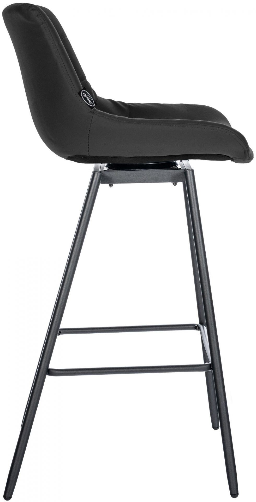 4er Set Barhocker Weston Schwenkbar Kunstleder, schwarz