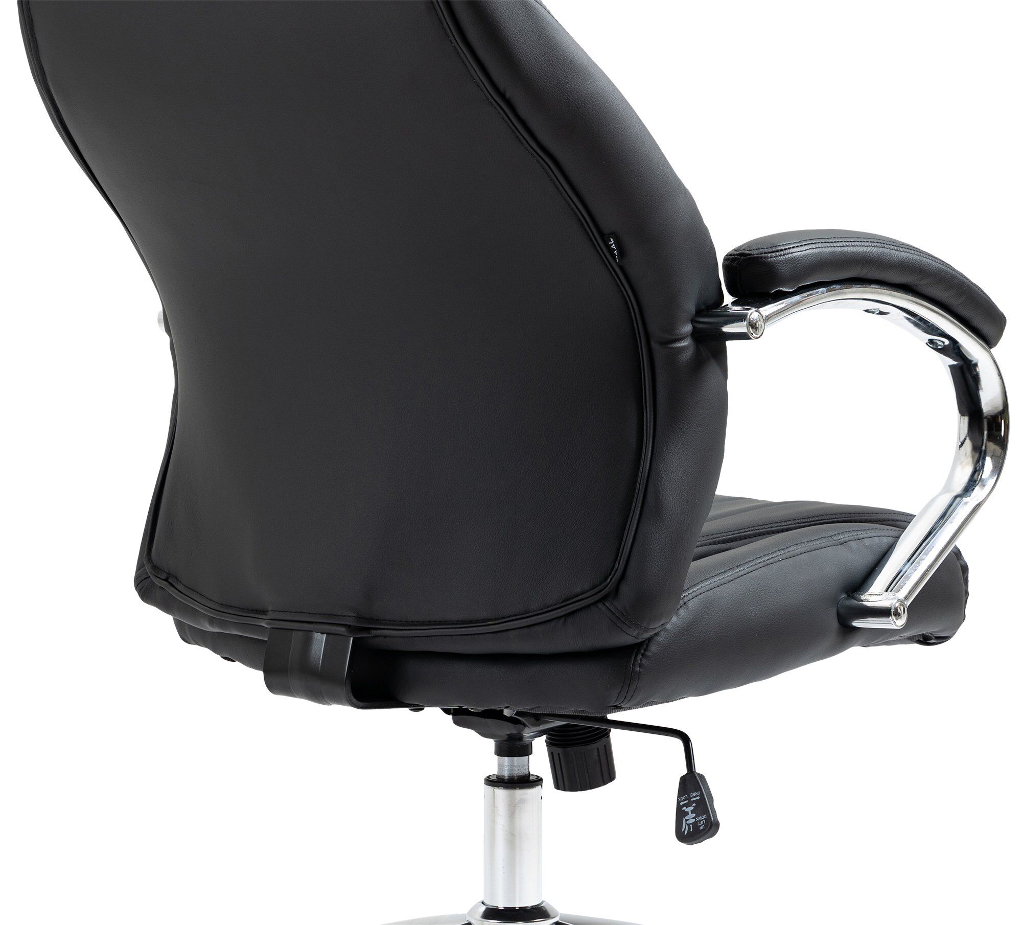 Bürostuhl Wigan Echtleder, schwarz