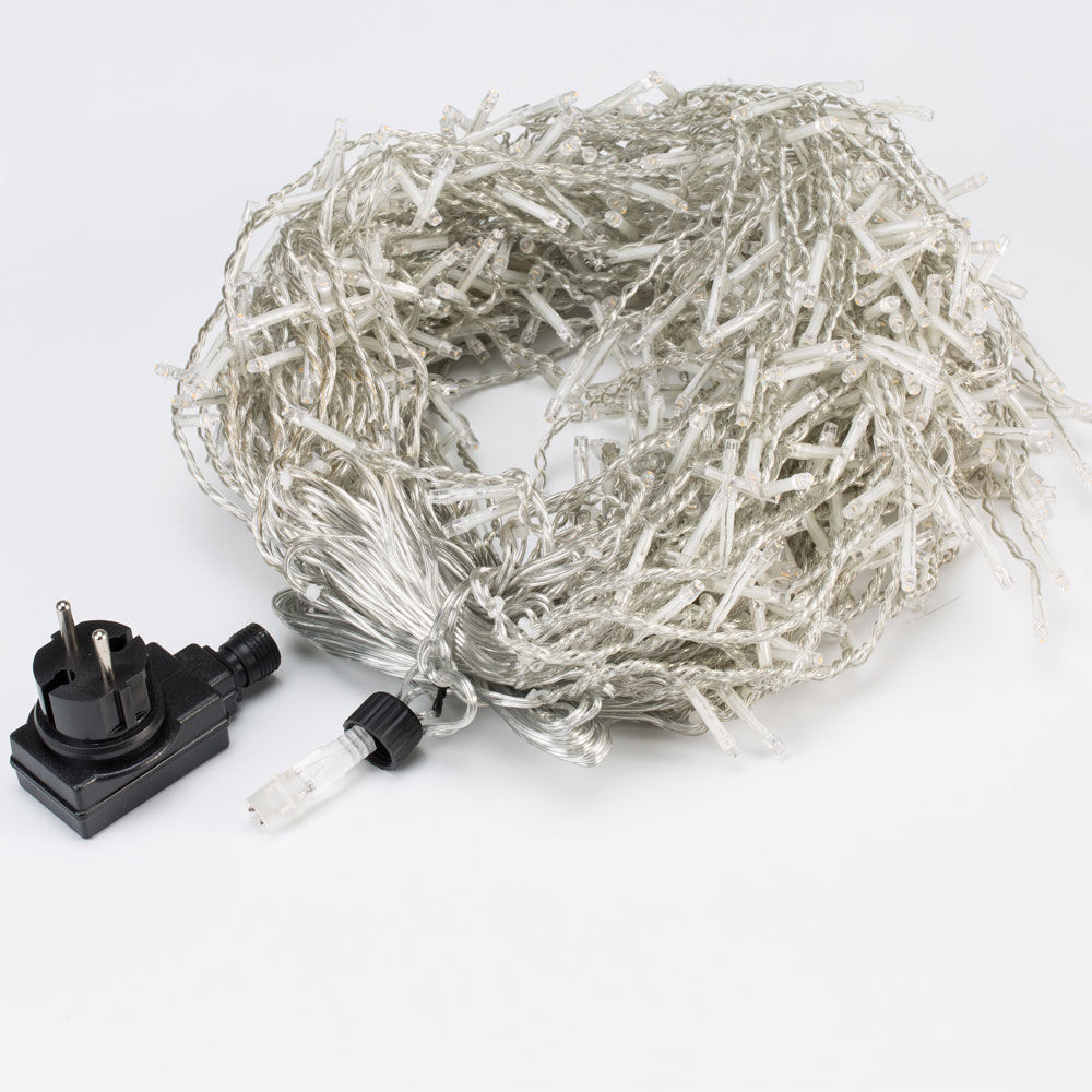 Regenlichterkette LED Weihnachten Kaltweiß 15m