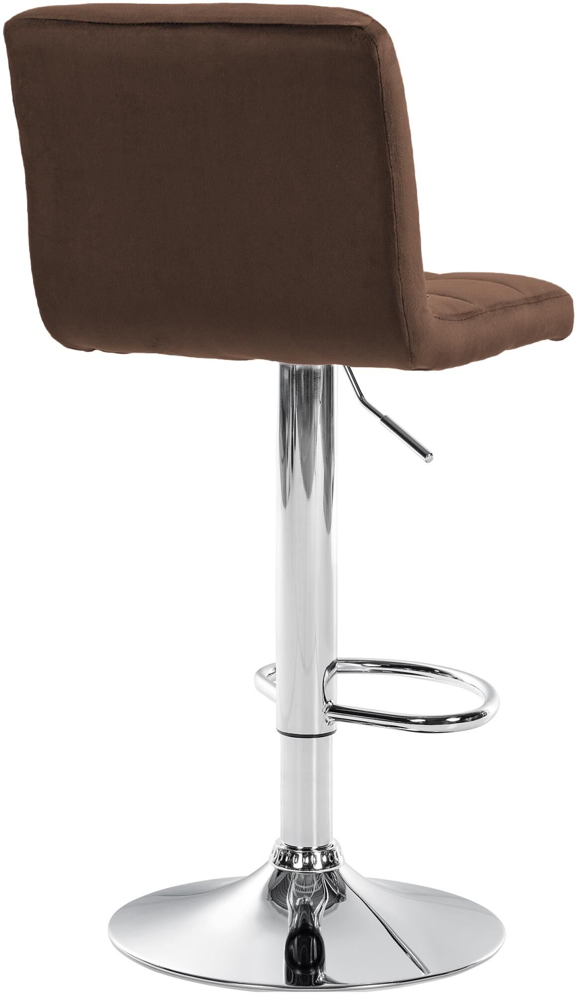 Barhocker Peru Samt chrom, braun
