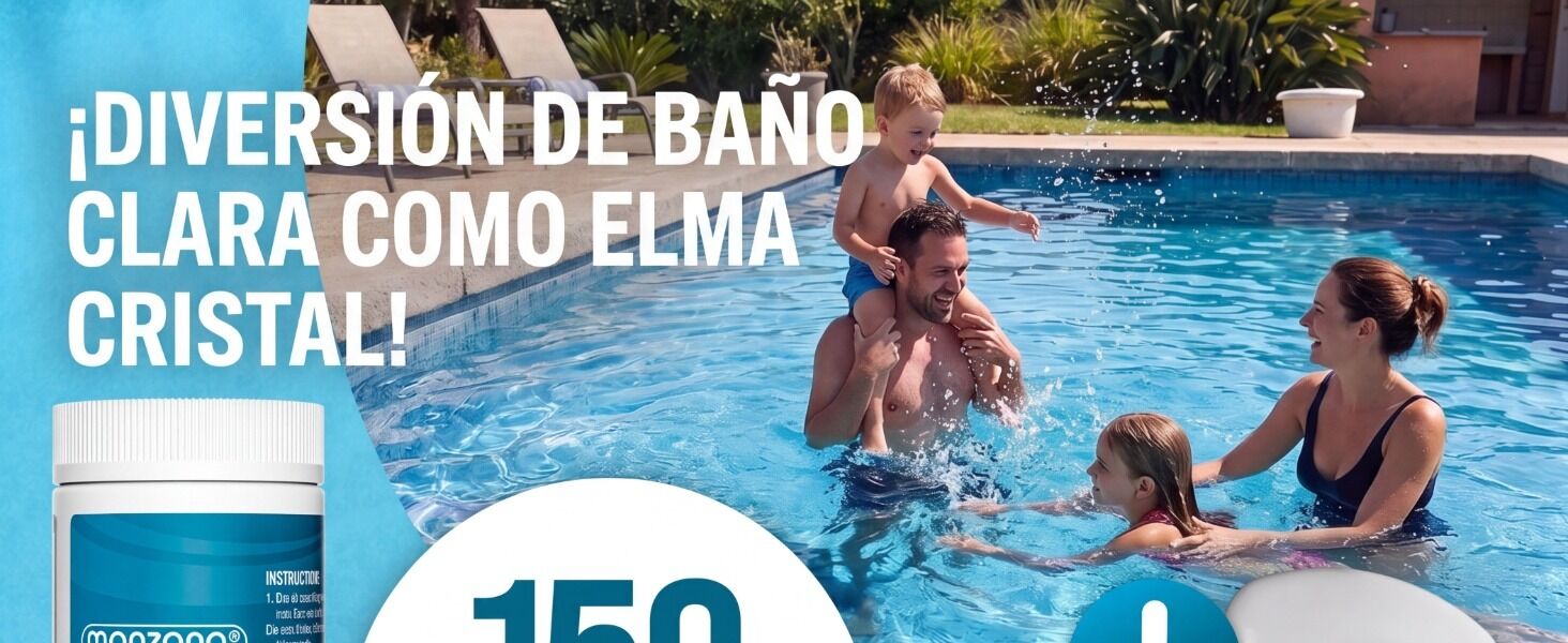 Dosierschwimmer Pool für 20-200g Tabletten inklusive 150 3in1 Teststreifen UV-Resistent Chlor Schwimmer mit Thermometer