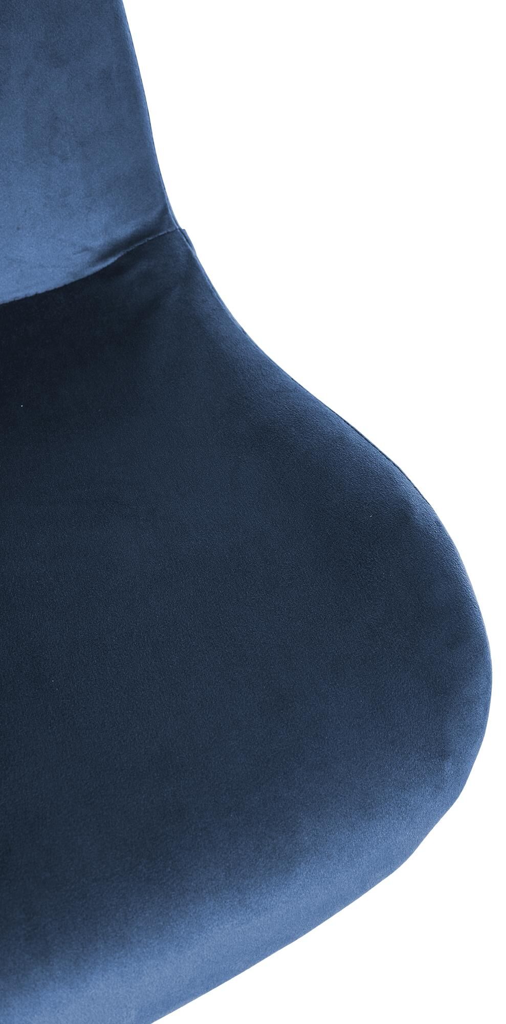 Barhocker Solon Chrom Samt, blau